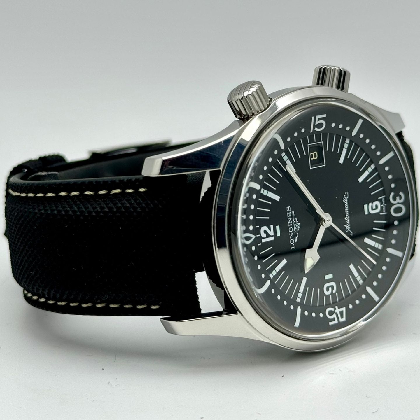 Longines Legend Diver L3.674.4.50.0 (2014) - Zwart wijzerplaat 42mm Staal (9/10)