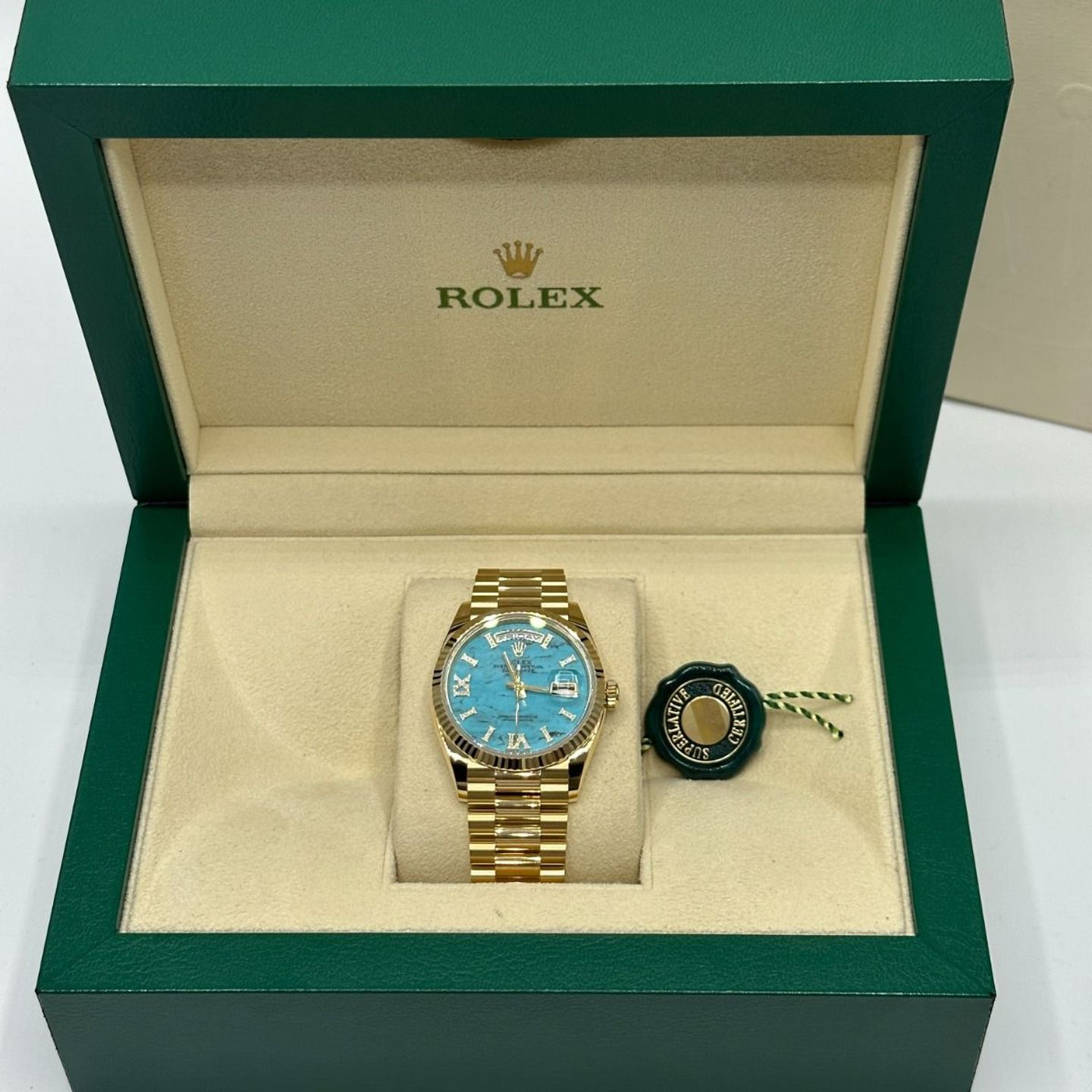 Rolex Day-Date 36 128238 (2024) - Blauw wijzerplaat 36mm Geelgoud (4/8)