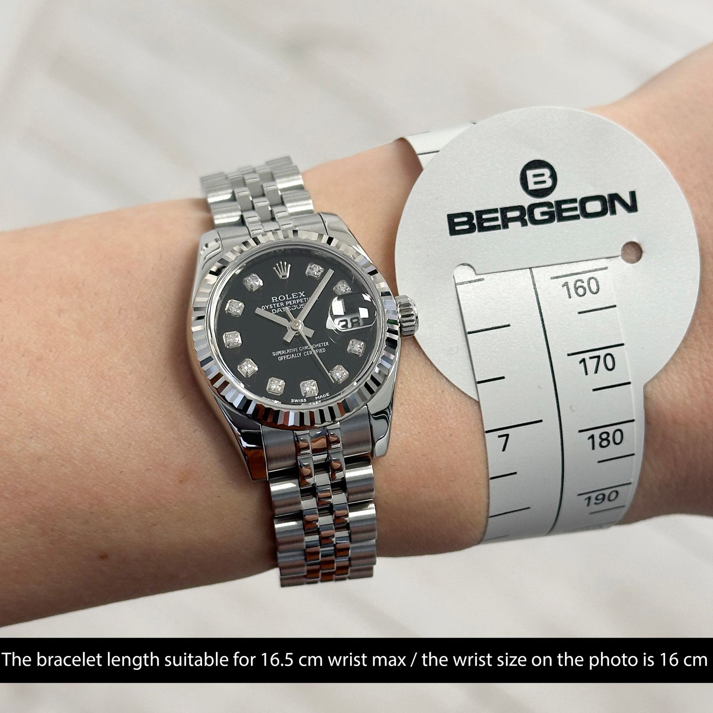 Rolex Lady-Datejust 179174 (2006) - Black dial 26 mm Steel case (2/8)