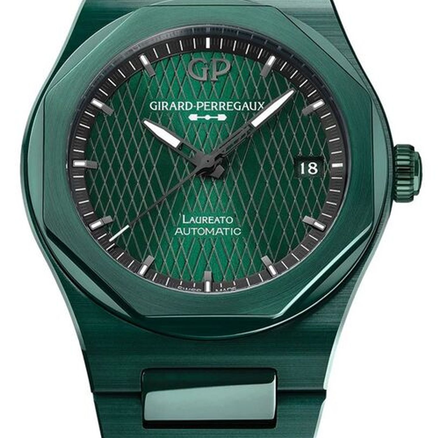 Girard-Perregaux Laureato 81005-32-3080-1CX (2026) - Green dial 39 mm Ceramic case (1/1)