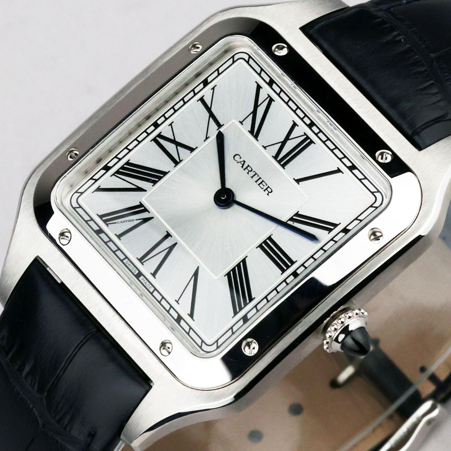 Cartier Santos Dumont WSSA0032 (2026) - Zilver wijzerplaat 47mm Staal (5/8)