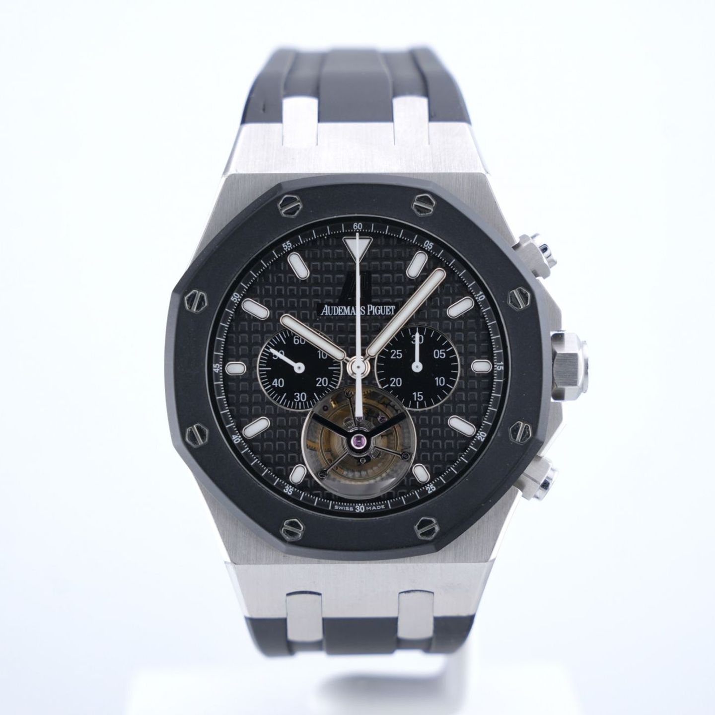 Audemars Piguet Royal Oak Tourbillon 26377SK.OO.D002CA.01 (2010) - Zwart wijzerplaat 44mm Staal (2/24)