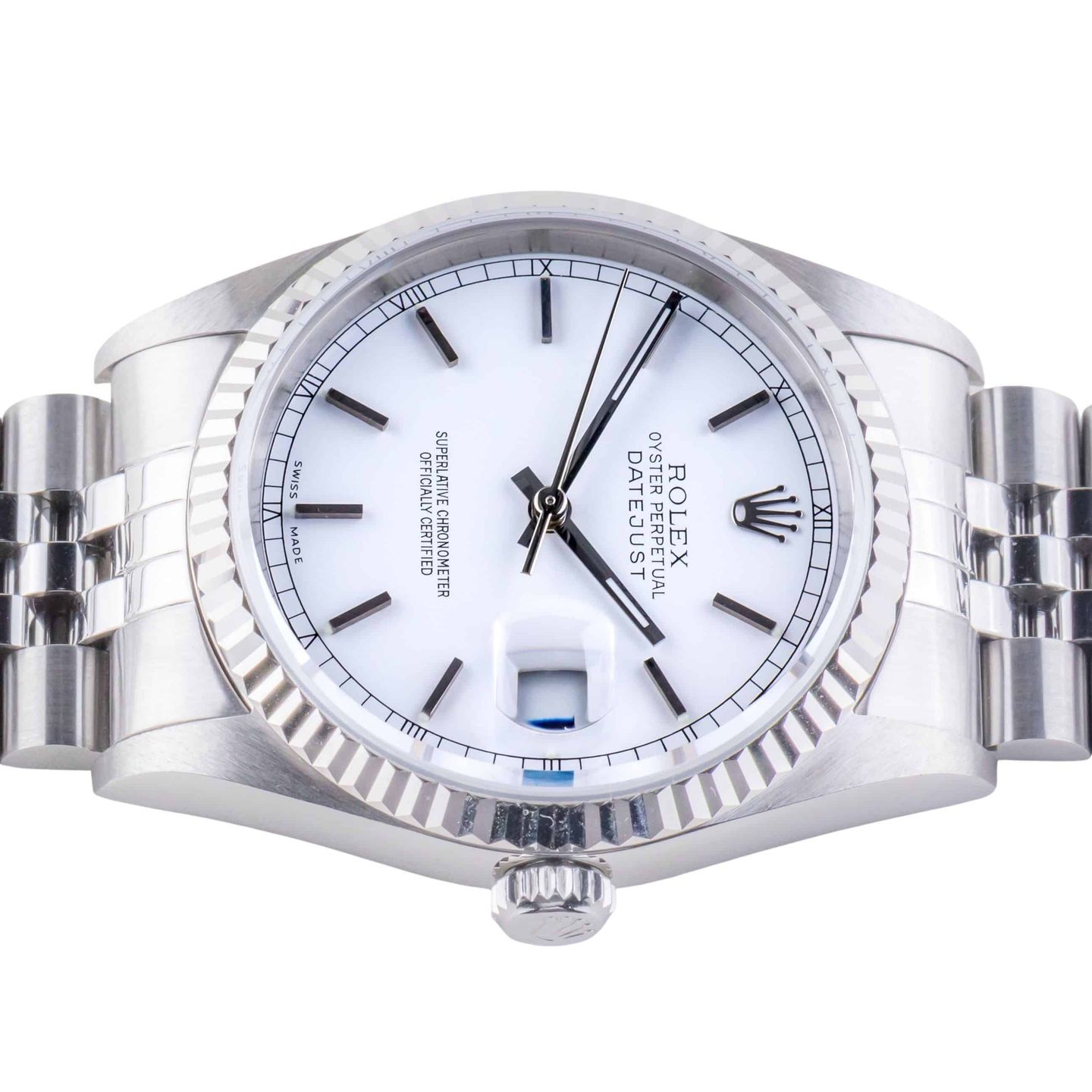 Rolex Datejust 36 16234 (1997) - White dial 36 mm Steel case (6/8)