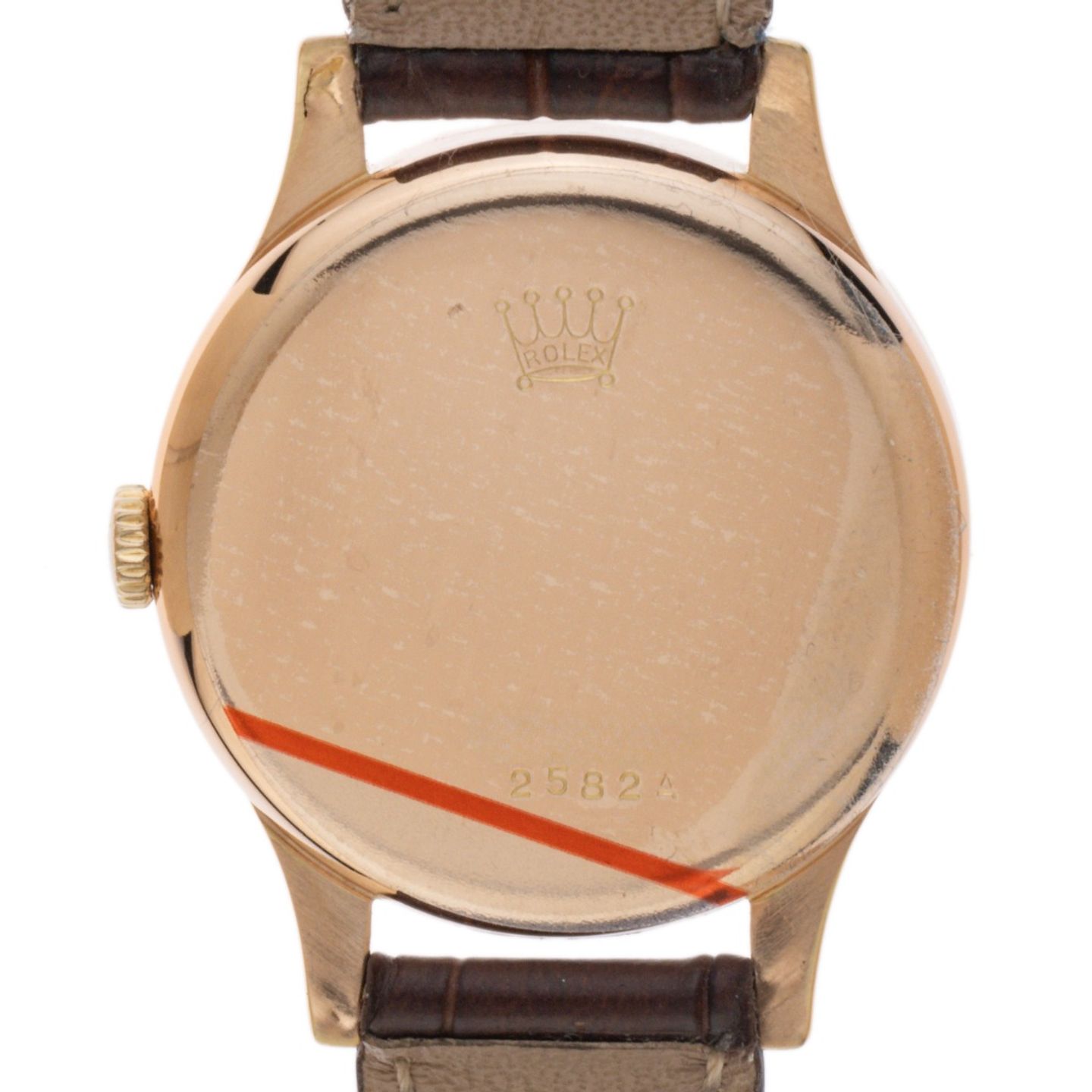 Rolex Precision 2582A (1958) - Champagne wijzerplaat 32mm Roségoud (6/8)