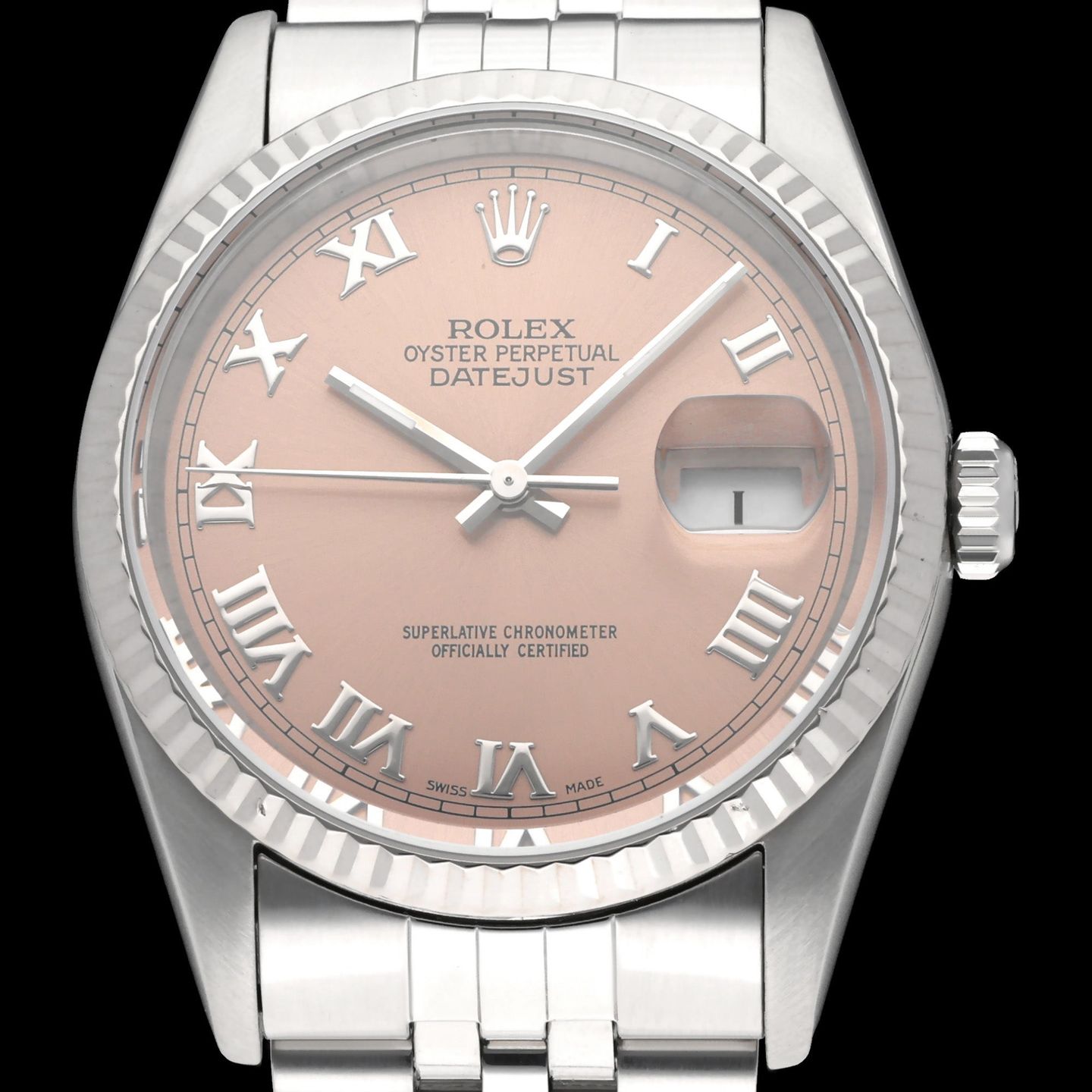 Rolex Datejust 36 16234 (1999) - Pink dial 36 mm Steel case (1/8)