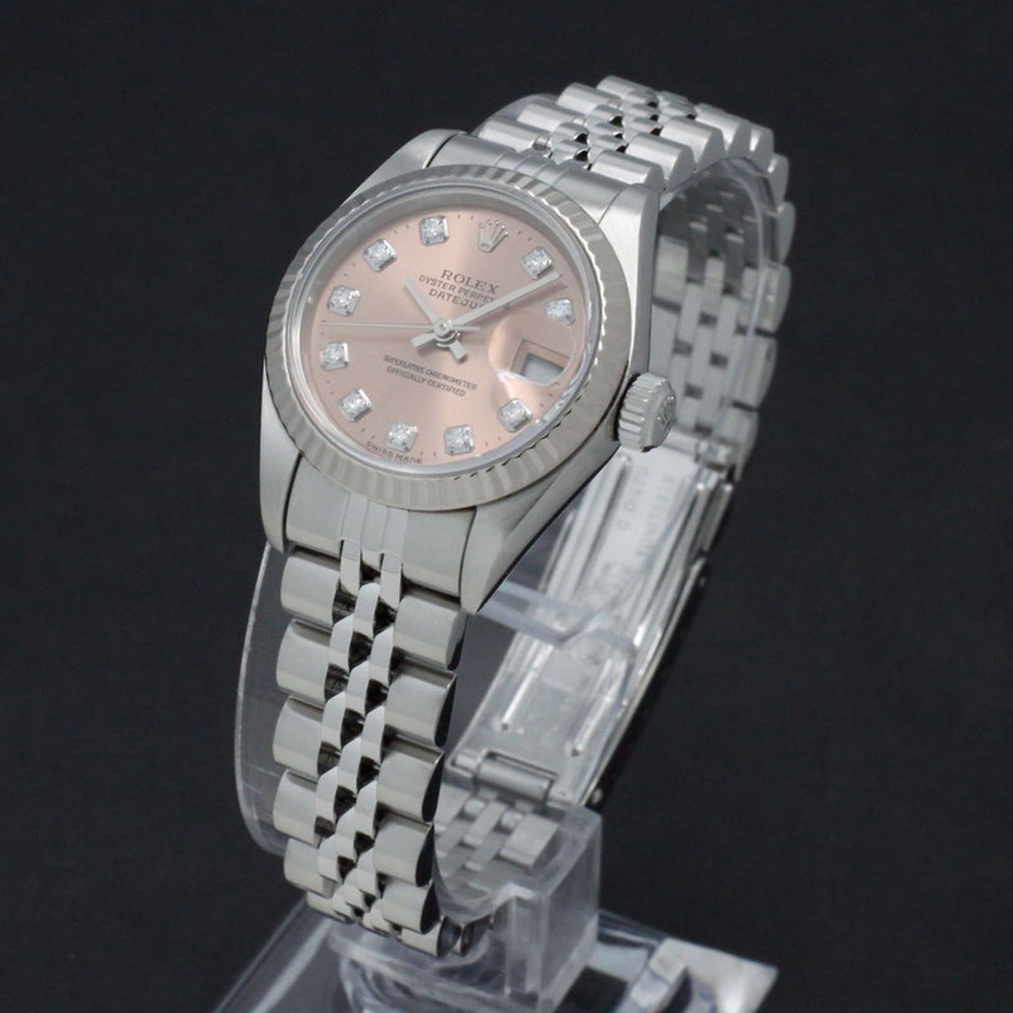 Rolex Lady-Datejust 79174 (1999) - Pink dial 26 mm Steel case (5/7)