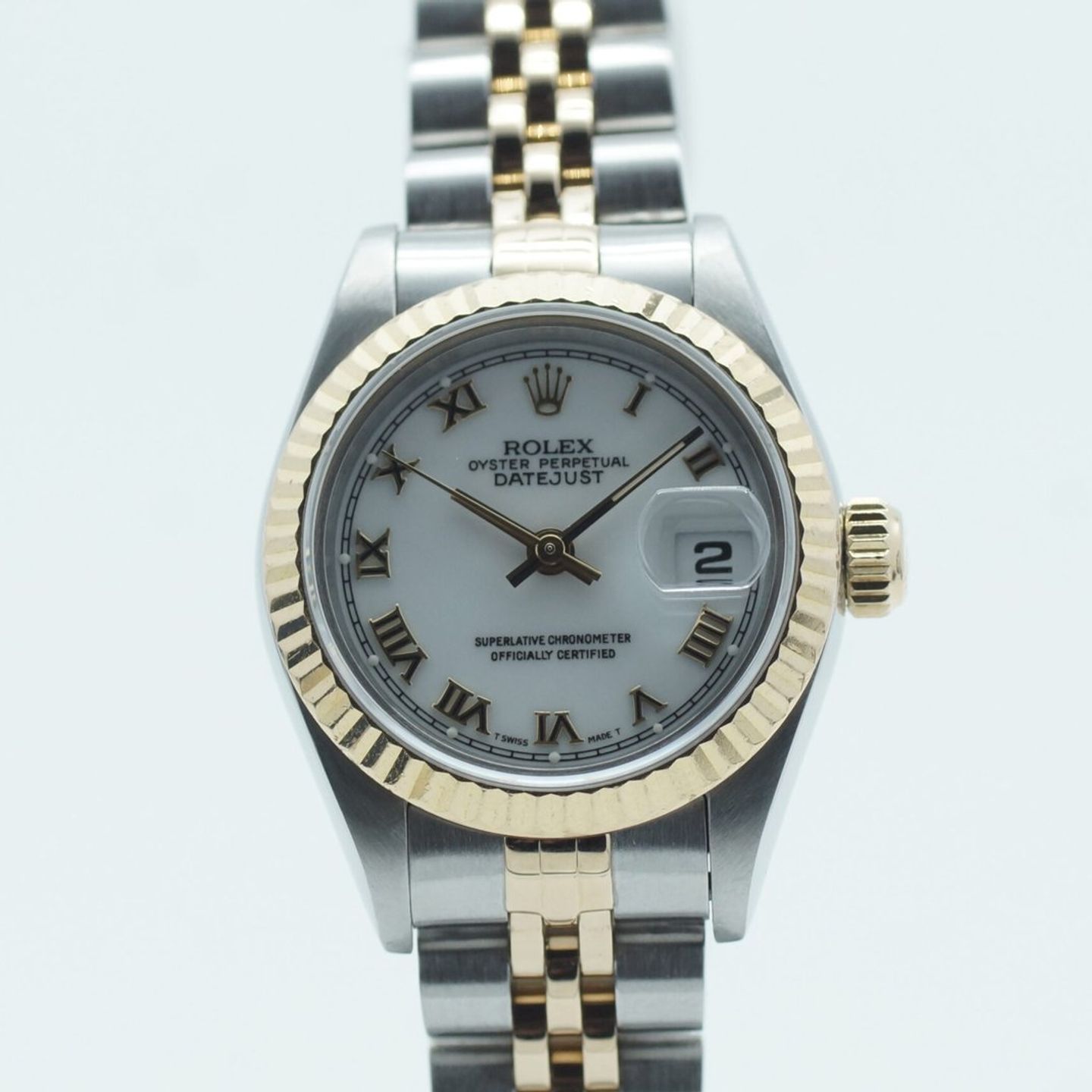 Rolex Lady-Datejust 69173 (1994) - Wit wijzerplaat 26mm Goud/Staal (2/8)