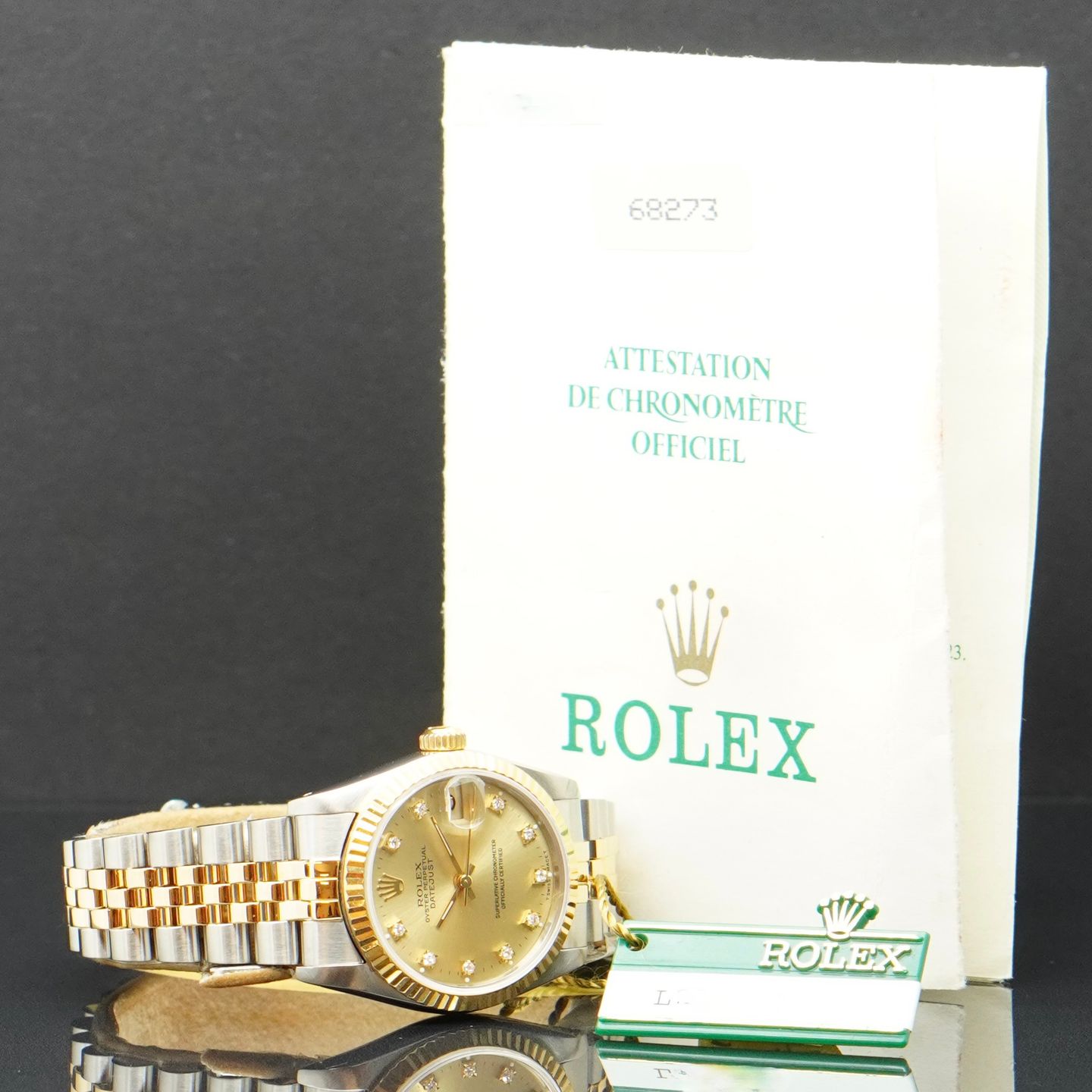 Rolex Datejust 31 68273 (1989) - Goud wijzerplaat 31mm Goud/Staal (5/7)