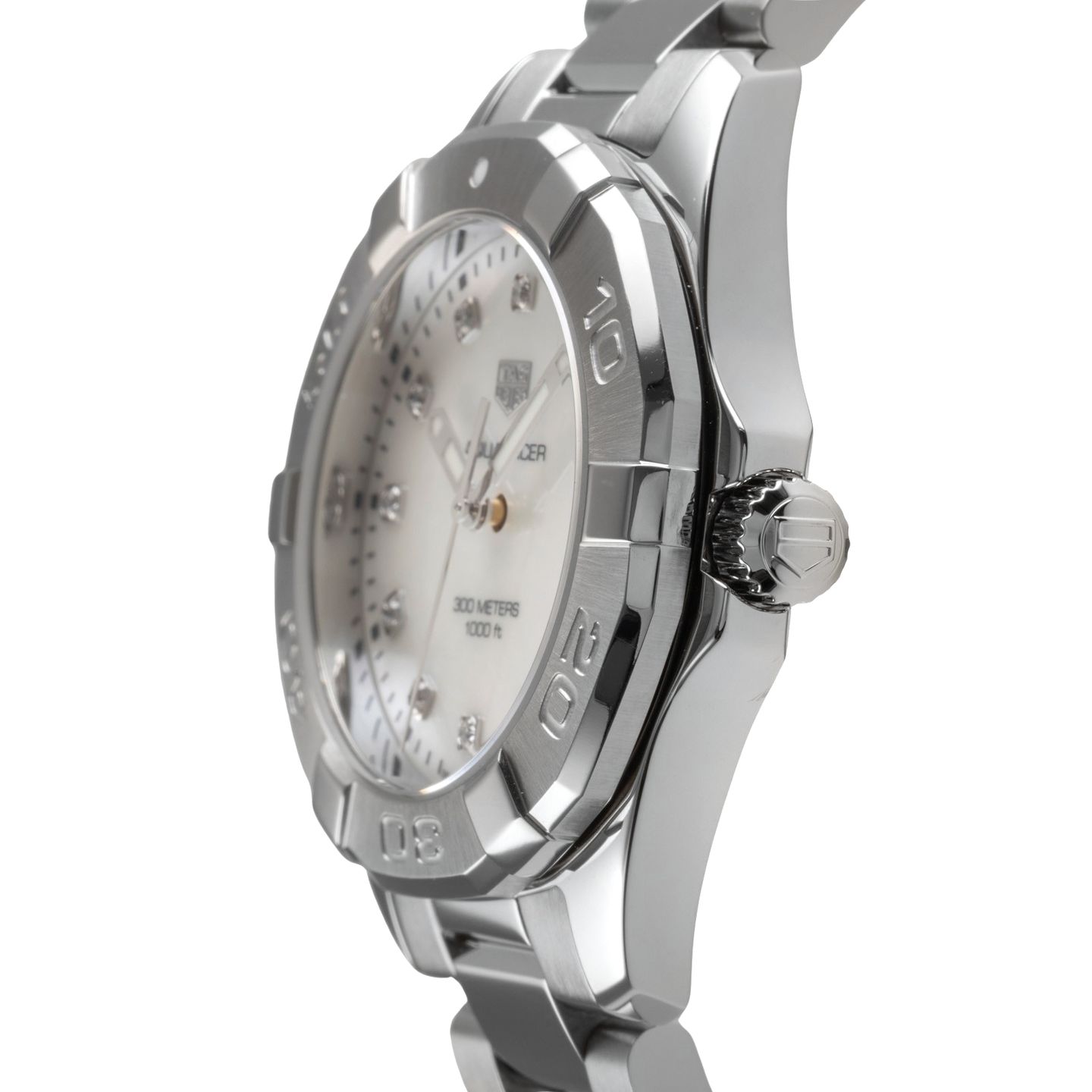 TAG Heuer Aquaracer Lady WBD131B.BA0748 (Unknown (random serial)) - White dial 35 mm Steel case (6/8)