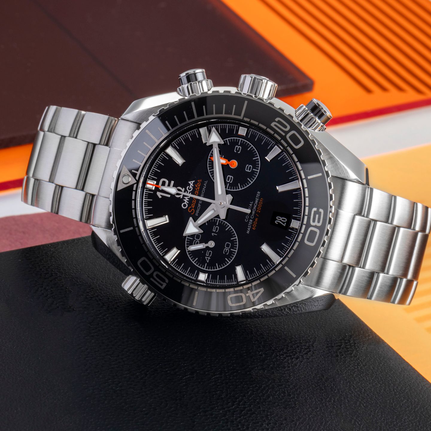 Omega Seamaster Planet Ocean Chronograph 215.30.46.51.01.001 (Onbekend (willekeurig serienummer)) - Zwart wijzerplaat 46mm Staal (2/8)