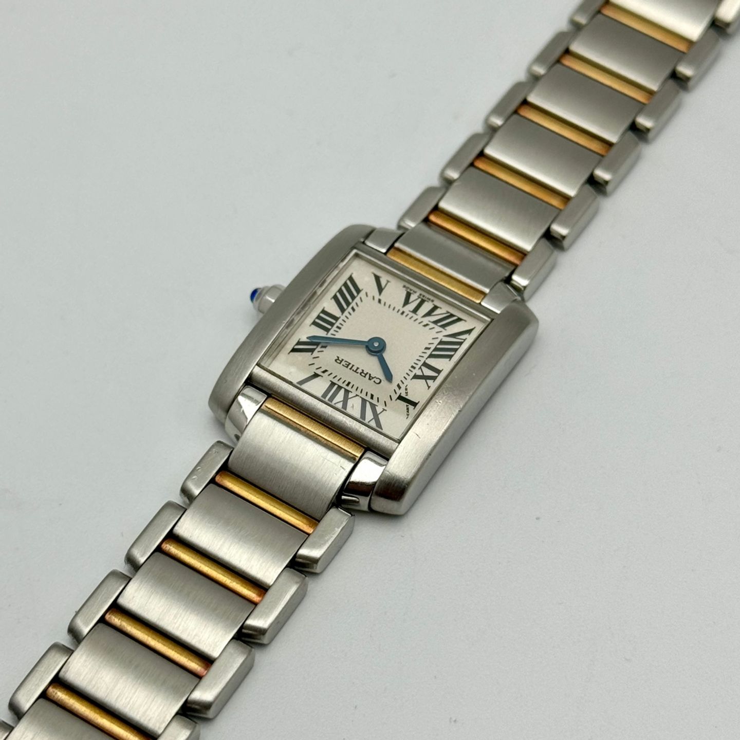 Cartier Tank Française 2384 (Unknown (random serial)) - White dial 25 mm Steel case (14/20)