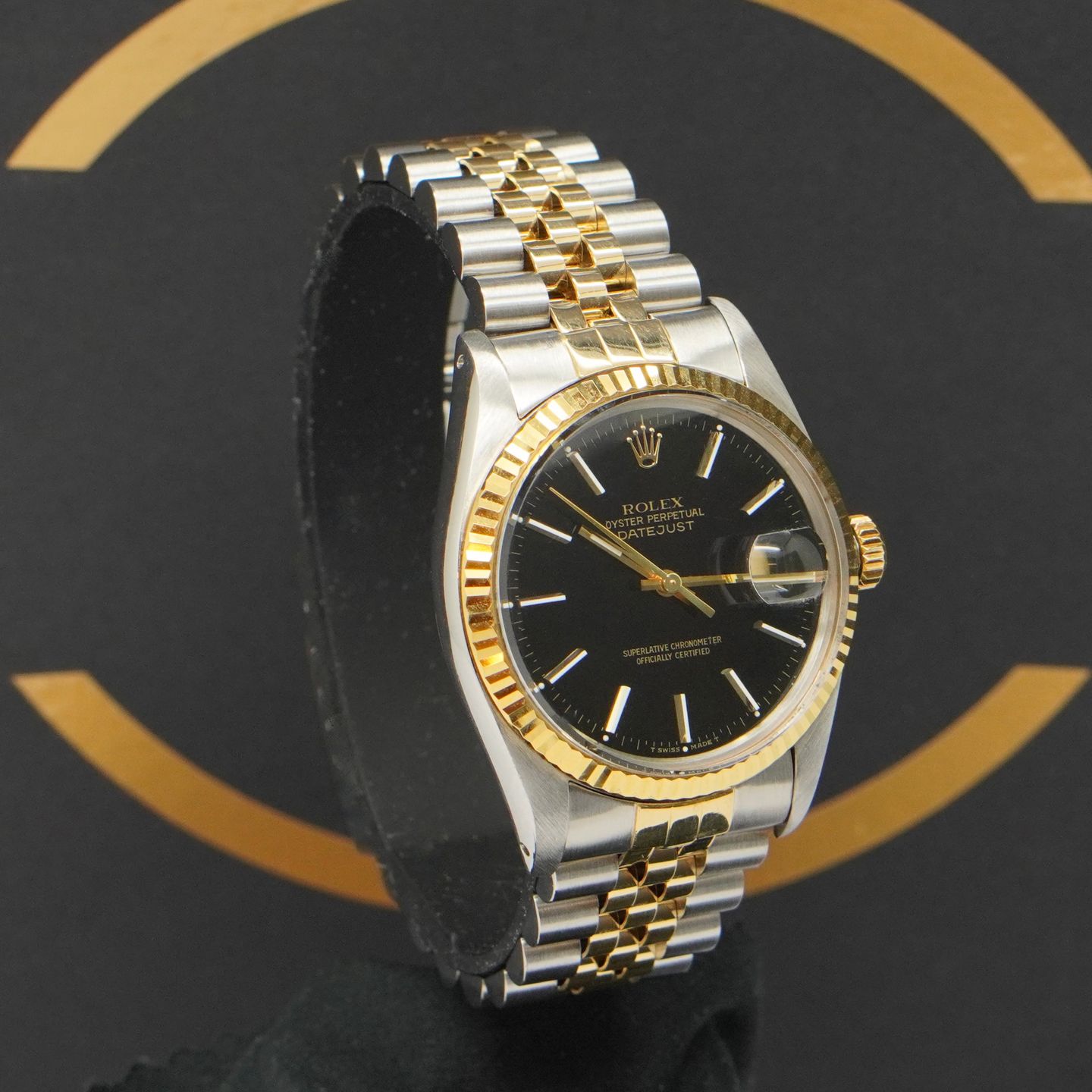 Rolex Datejust 36 16013 (1982) - Black dial 36 mm Gold/Steel case (3/6)