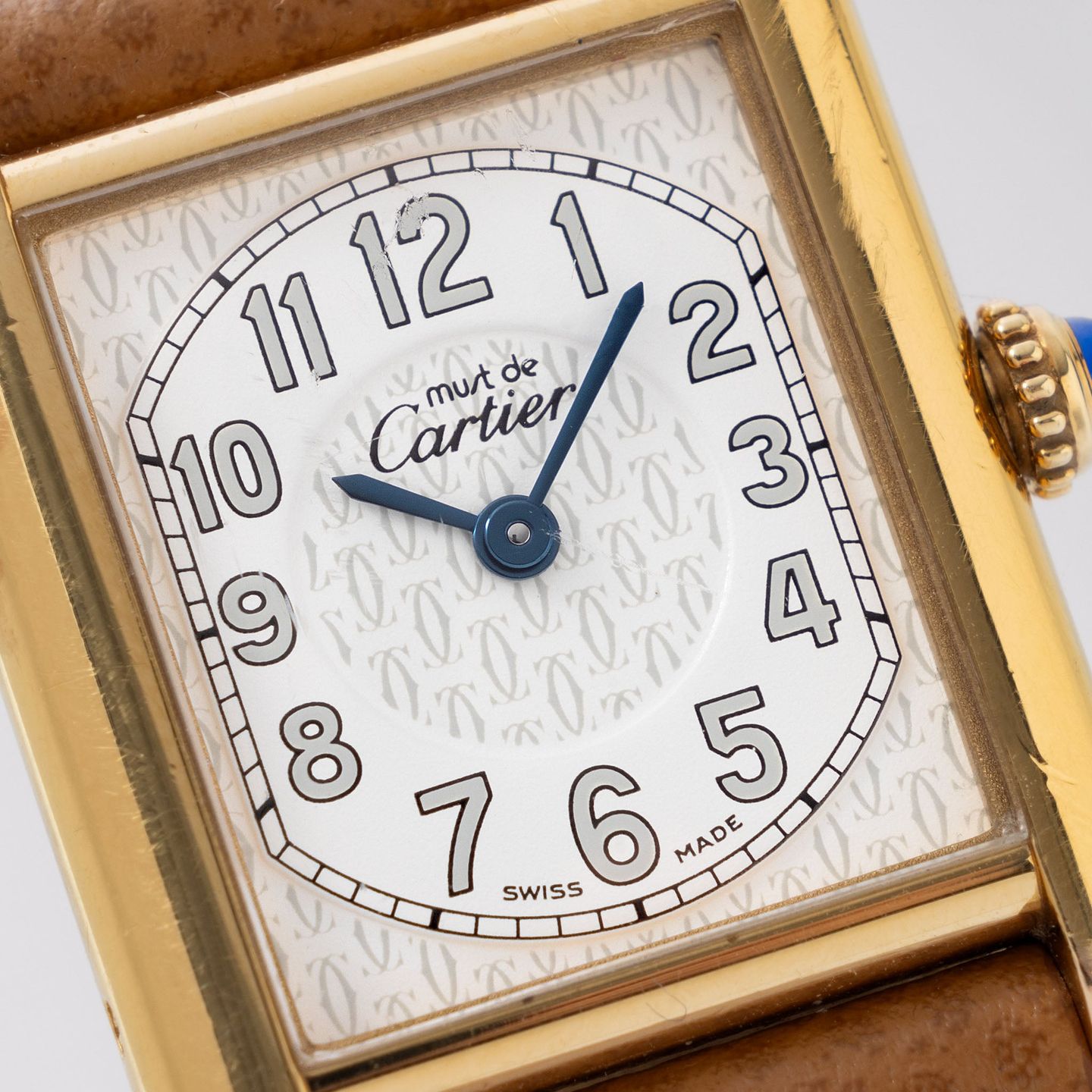 Cartier Tank 2415 (1990) - White dial 22 mm Silver case (3/7)