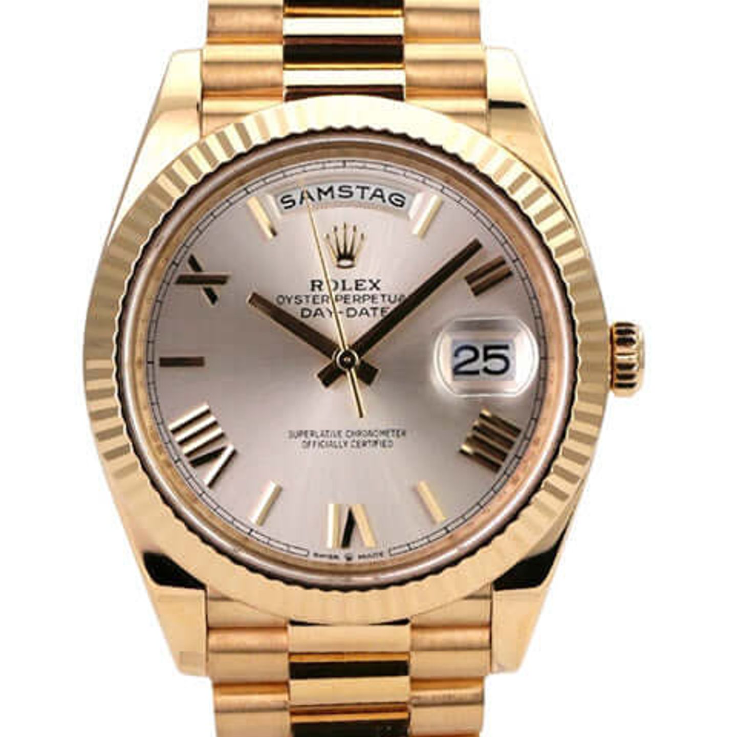 Rolex Day-Date 40 228238 (2018) - Silver dial 40 mm Yellow Gold case (1/8)