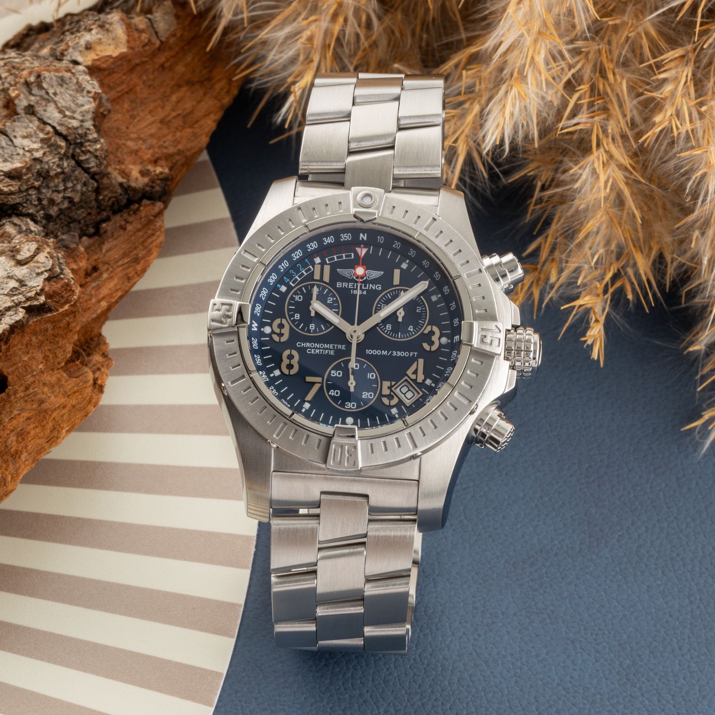 Breitling Avenger Seawolf A73390 (Onbekend (willekeurig serienummer)) - Grijs wijzerplaat 45mm Staal (1/8)