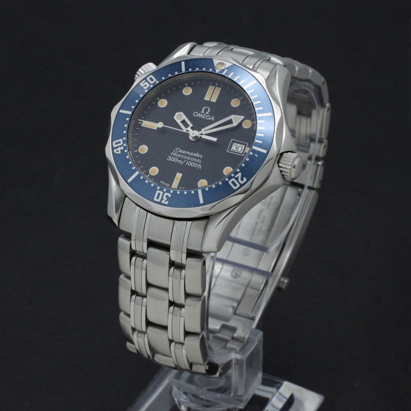 Omega Seamaster Diver 300 M 2561.80.00 (1995) - Blauw wijzerplaat 36mm Staal (5/7)