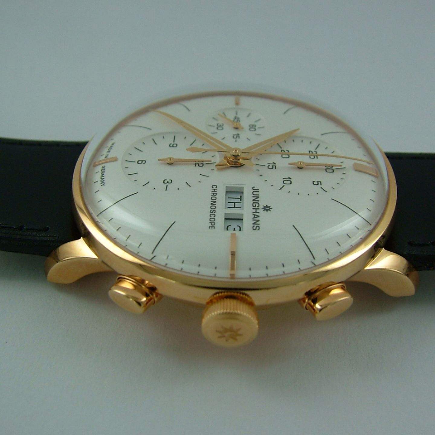 Junghans Meister Chronoscope - (2022) - White dial 41 mm Gold/Steel case (5/7)