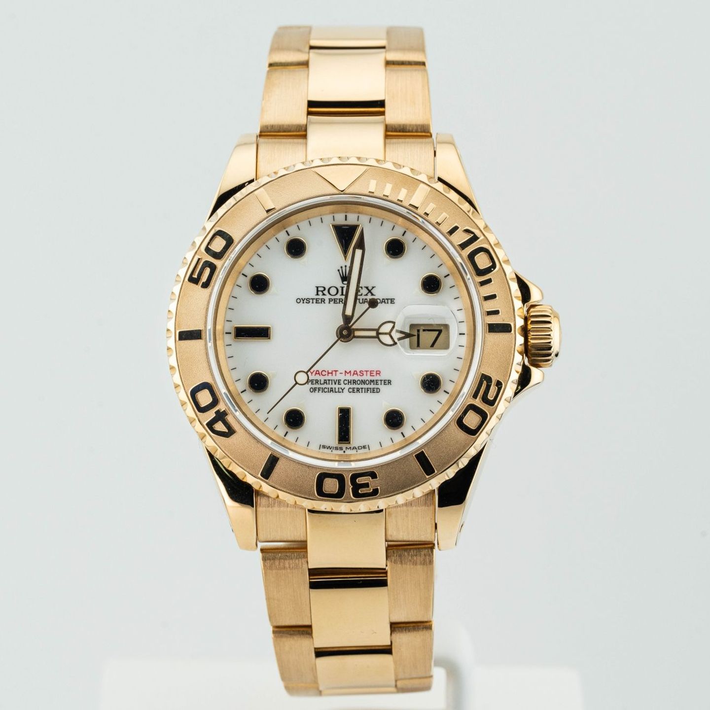 Rolex Yacht-Master 40 16628 (1993) - White dial 40 mm Yellow Gold case (1/8)