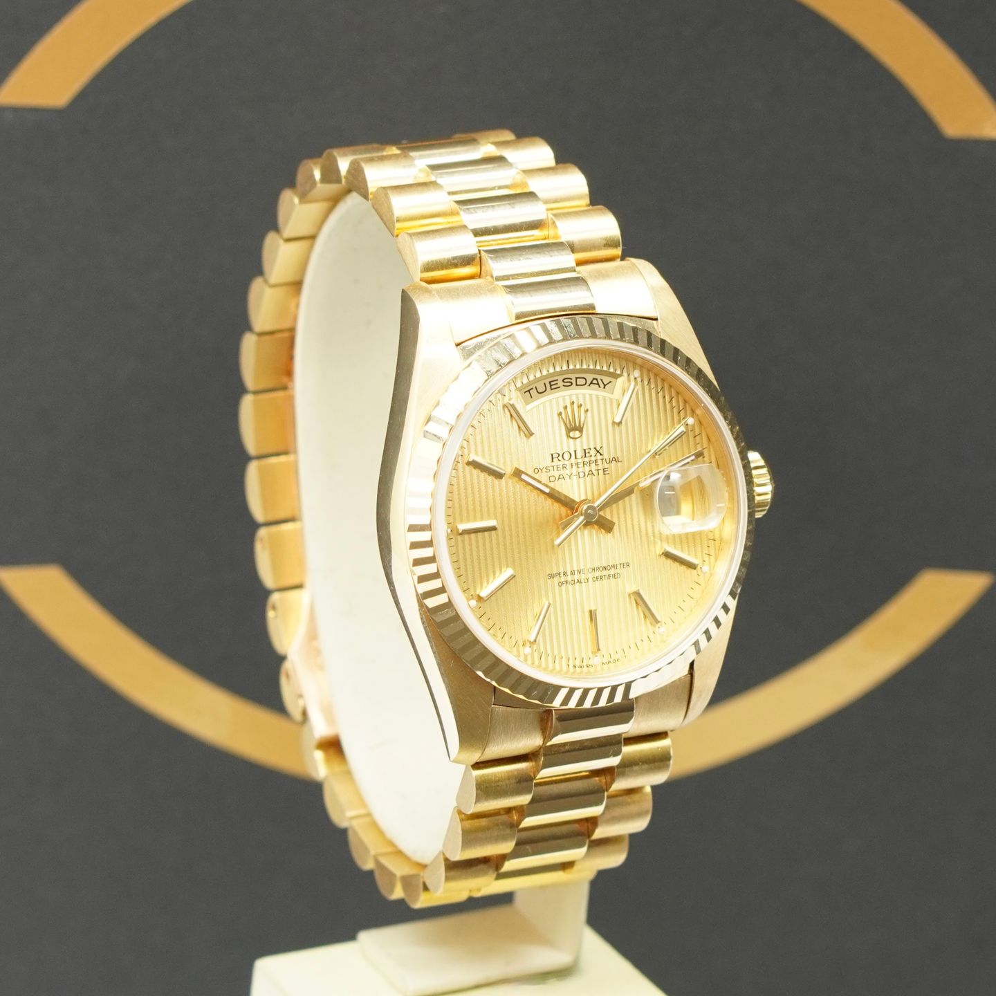 Rolex Day-Date 36 18238 (1991) - Gold dial 36 mm Yellow Gold case (3/7)