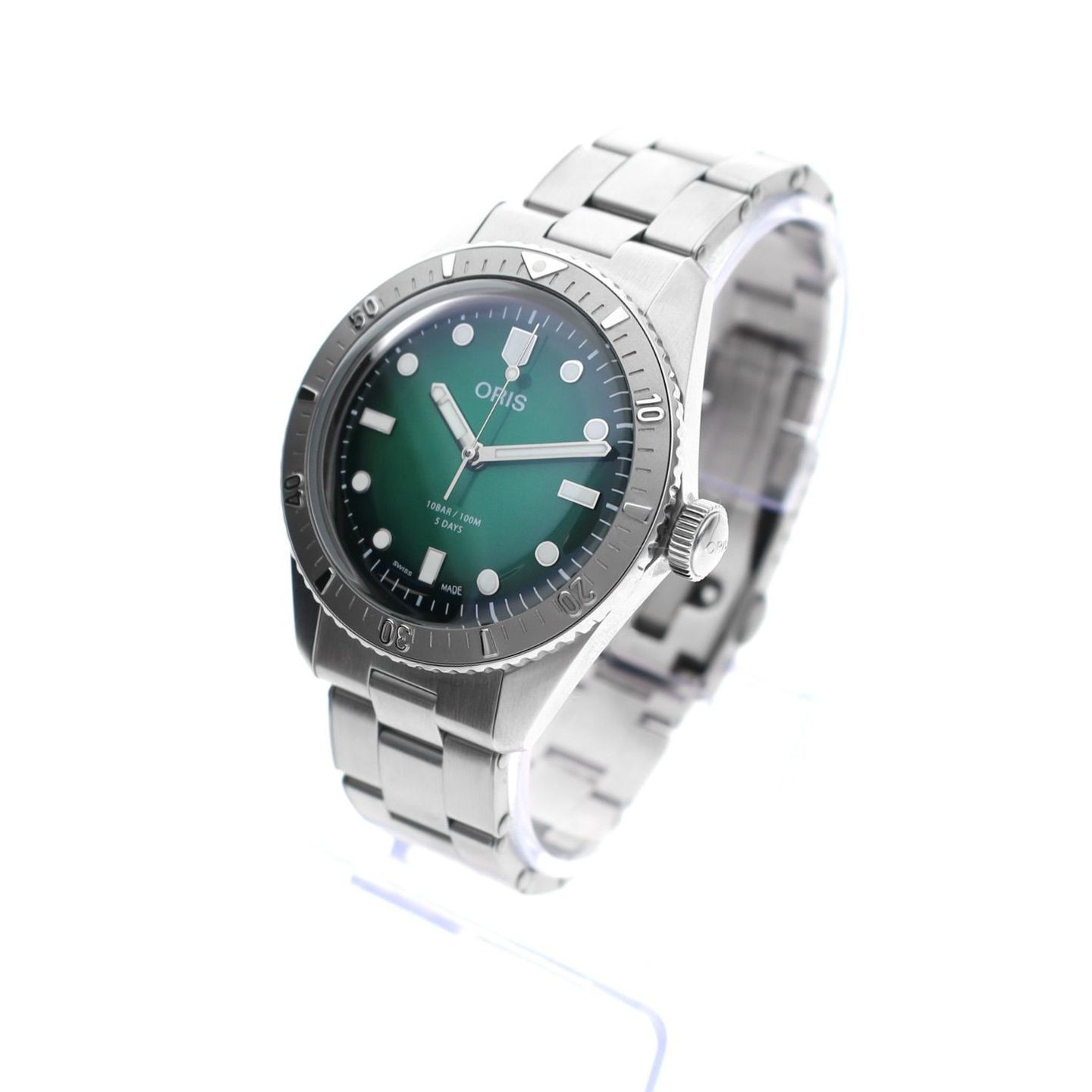 Oris Divers Sixty Five 01 400 7774 4057-07 8 19 18 (2025) - Green dial 38 mm Steel case (5/8)