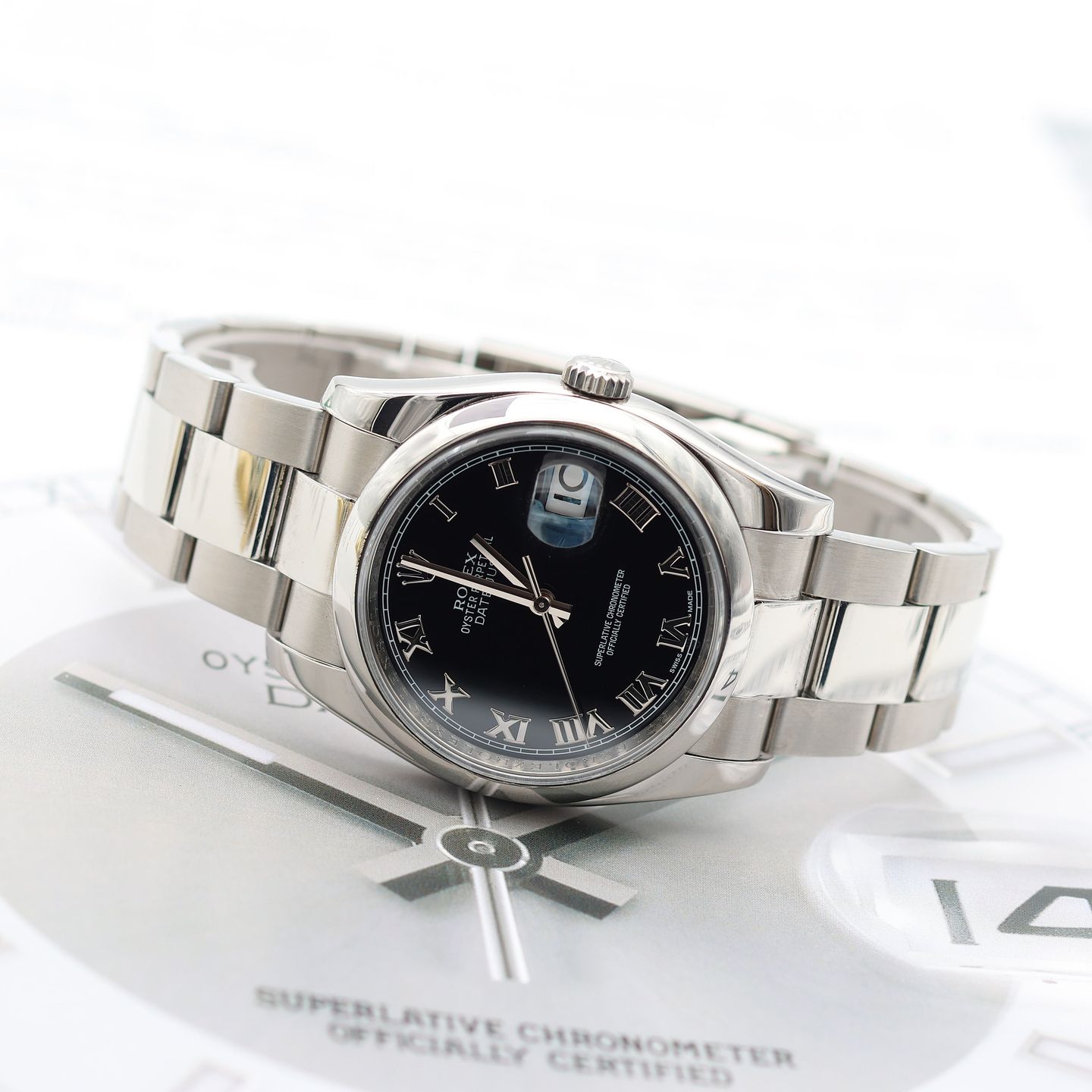 Rolex Datejust 36 116200 (Unknown (random serial)) - Black dial 36 mm Steel case (7/8)