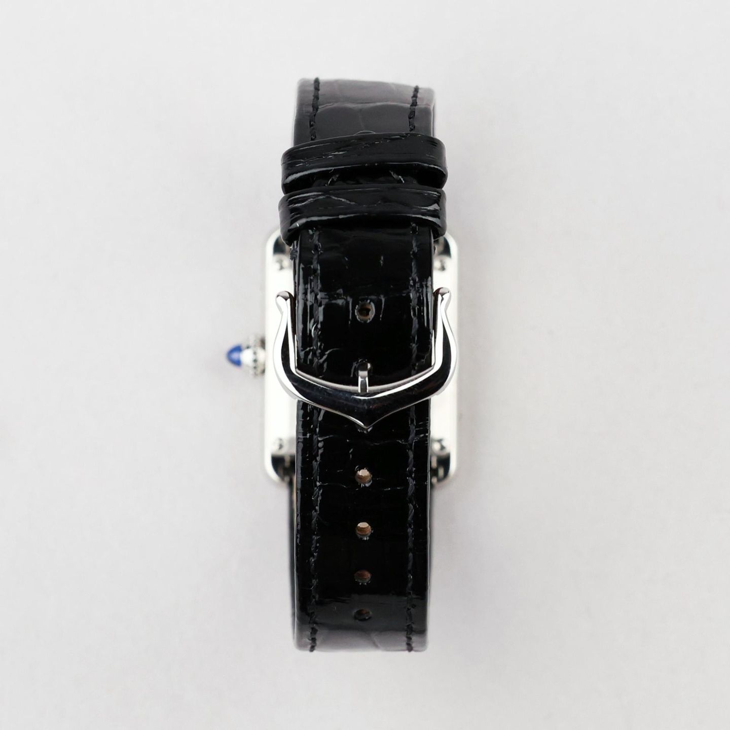 Cartier Tank WSTA0071 (2025) - Black dial 22 mm Steel case (7/8)