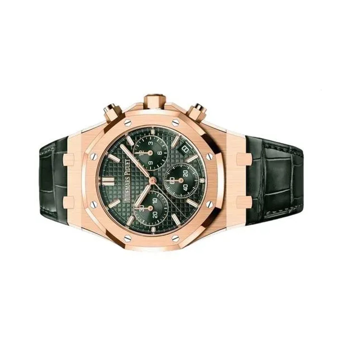 Audemars Piguet Royal Oak Chronograph 26240OR.OO.D404CR.02 (2024) - Green dial 41 mm Rose Gold case (2/3)