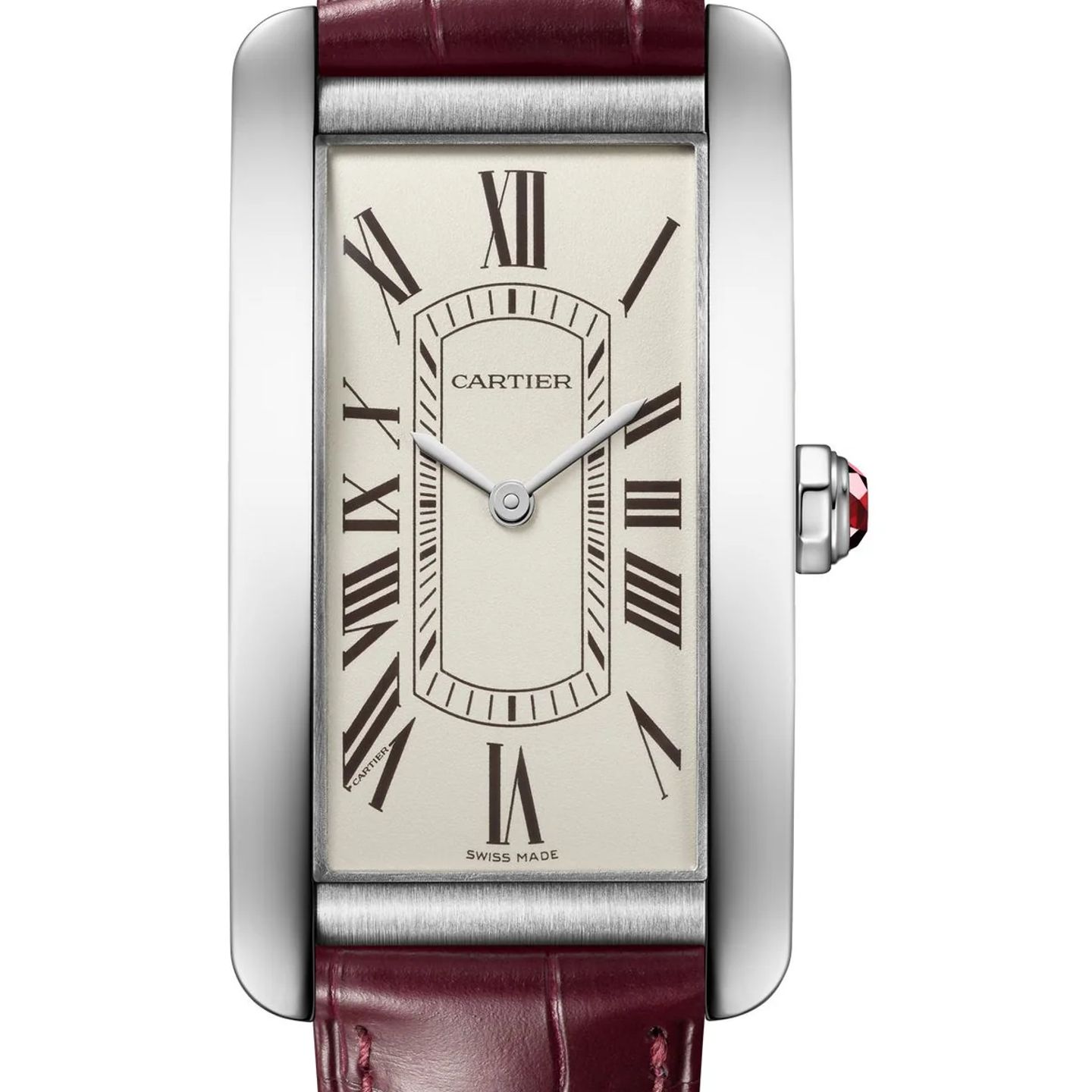 Cartier Tank Américaine WGTA0296 (2026) - Red dial 44 mm Platinum case (1/1)