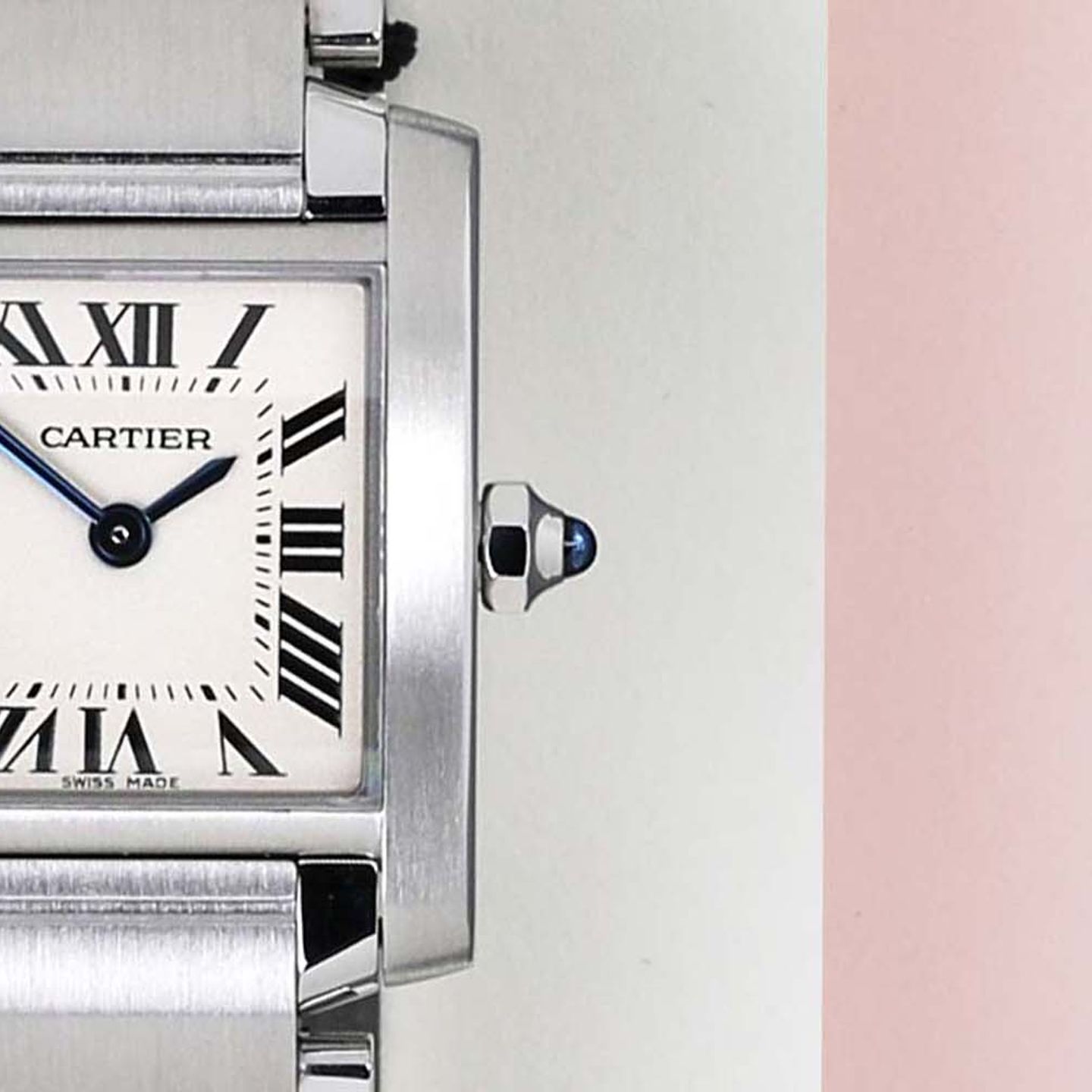 Cartier Tank Française W51008Q3 (2009) - Zilver wijzerplaat 20mm Staal (5/8)