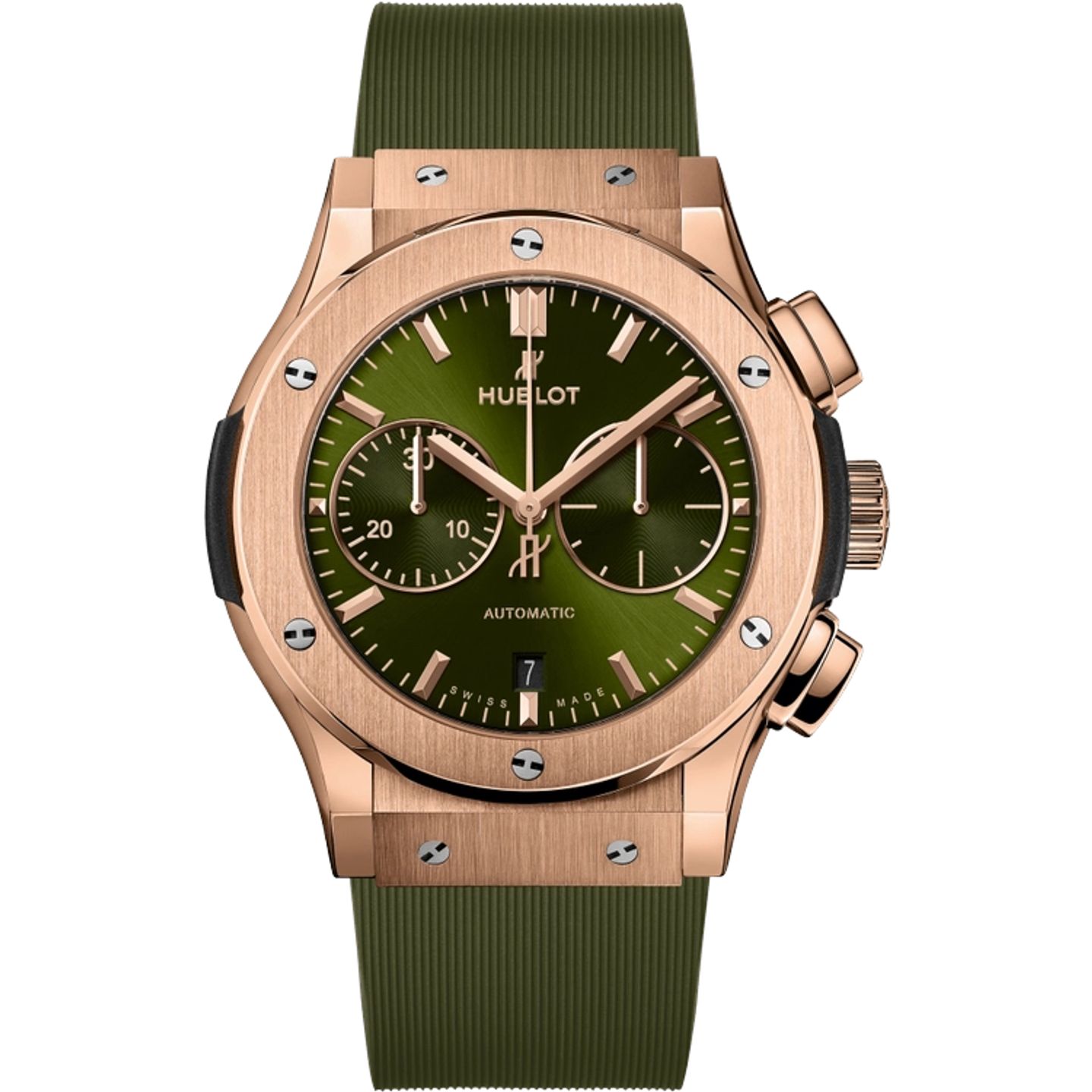 Hublot Classic Fusion Chronograph 521.OX.8980.RX (2026) - Groen wijzerplaat 45mm Roségoud (1/1)