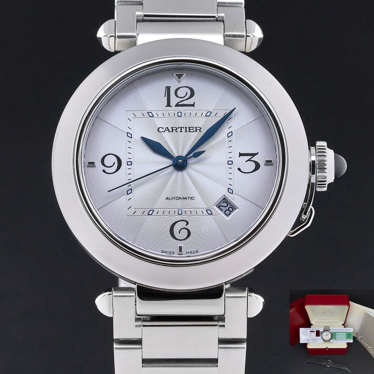 Cartier Pasha WSPA0009 (2020) - Zilver wijzerplaat 41mm Staal (1/7)