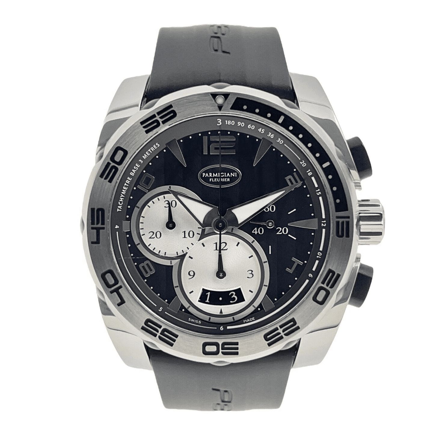 Parmigiani Fleurier Pershing PFC528-0010300-X01402 (2013) - Zwart wijzerplaat 43mm Staal (1/1)