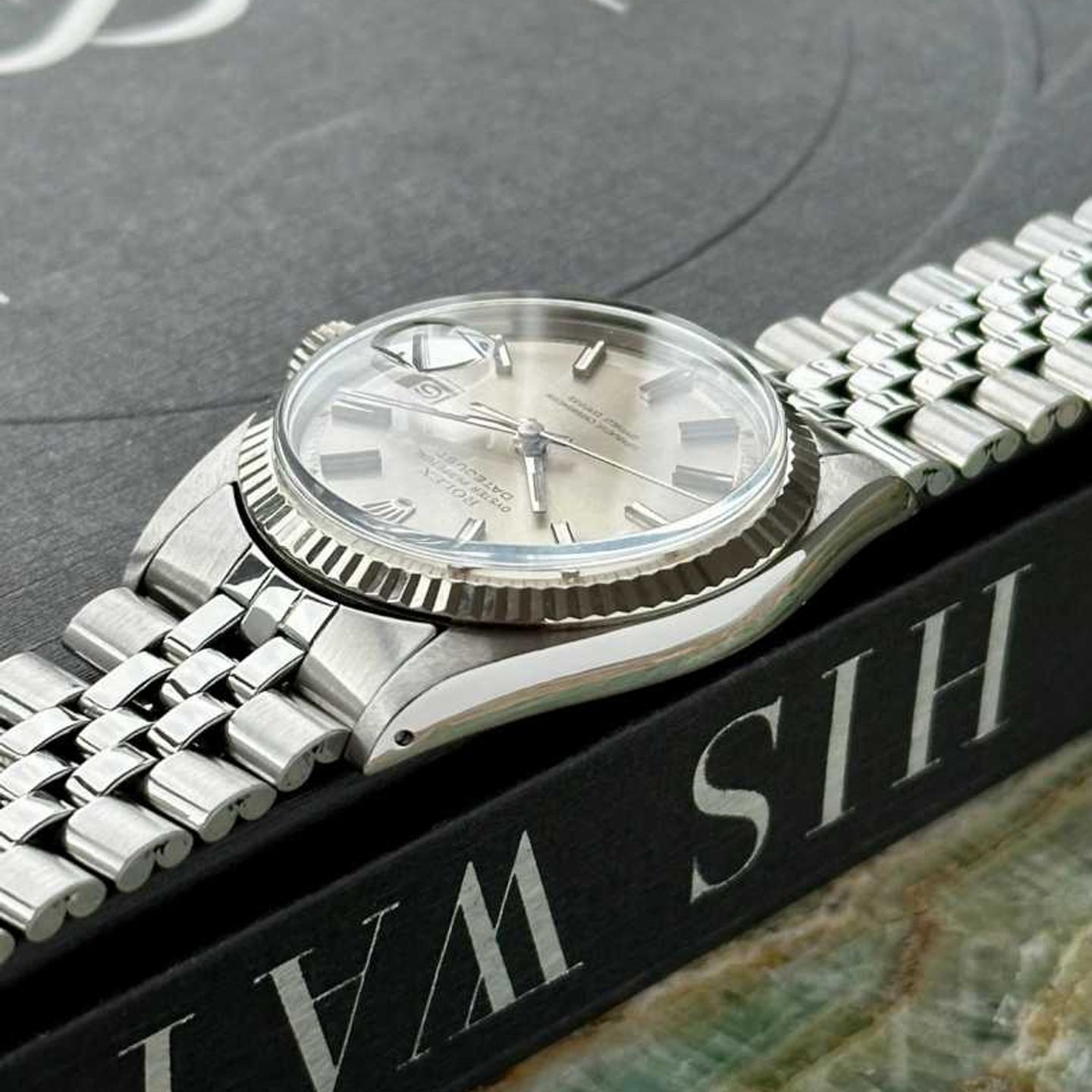 Rolex Datejust 1601 (1973) - Zilver wijzerplaat 36mm Staal (7/8)