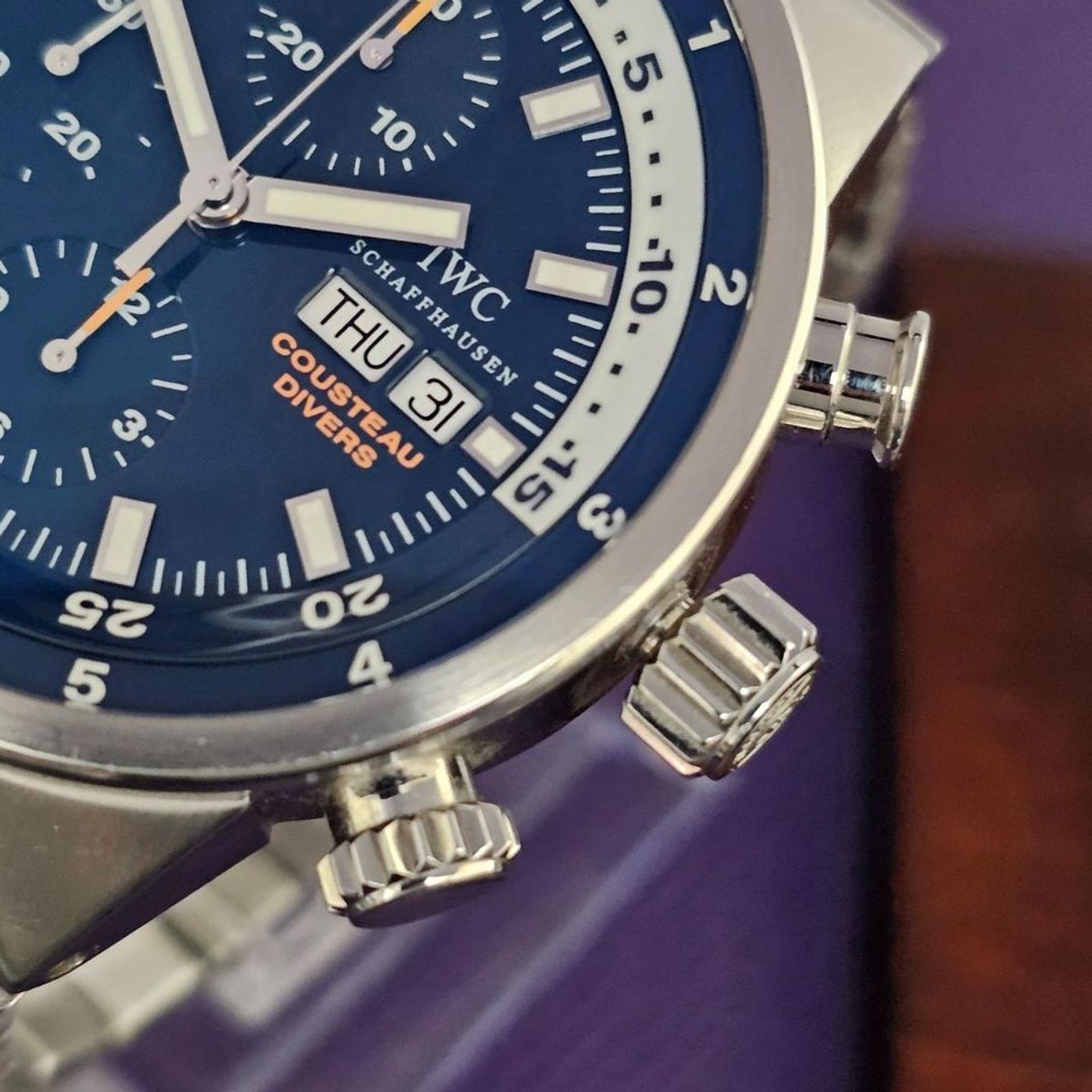 IWC Aquatimer Chronograph IW378201 (2011) - Blue dial 44 mm Steel case (3/5)