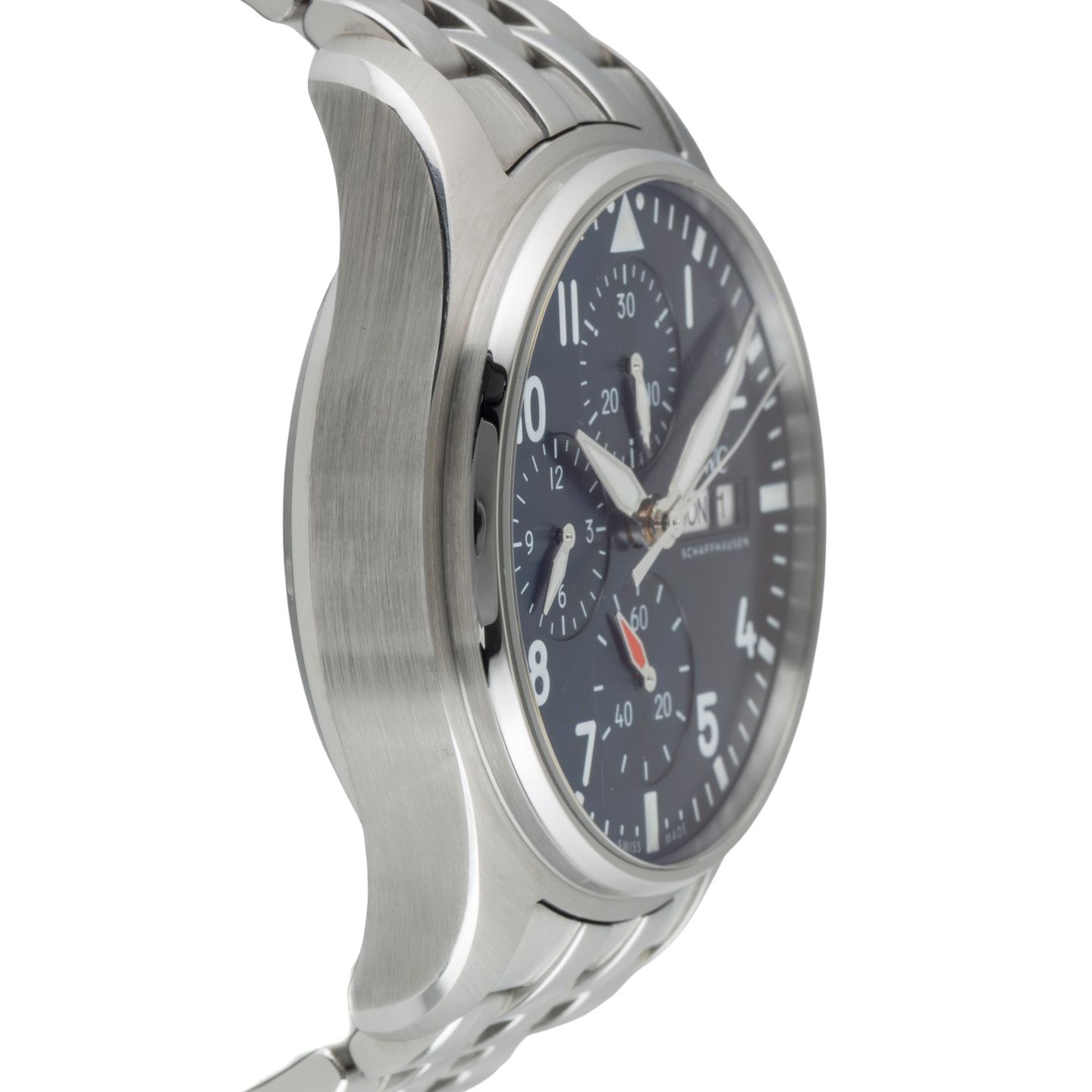 IWC Pilot Chronograph IW388102 (Unknown (random serial)) - Blue dial 41 mm Steel case (7/8)