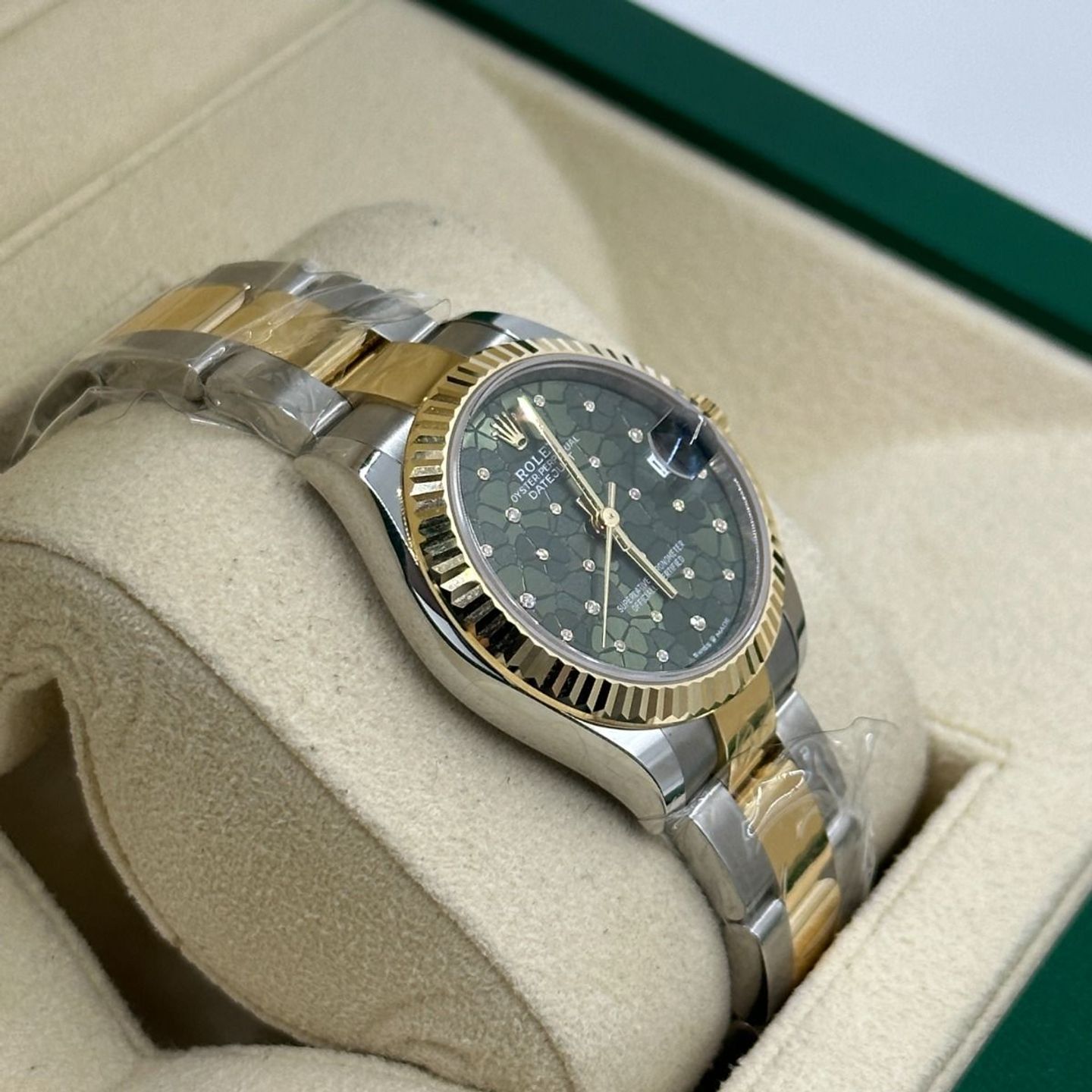 Rolex Datejust 31 278273 (2024) - Green dial 31 mm Steel case (7/8)