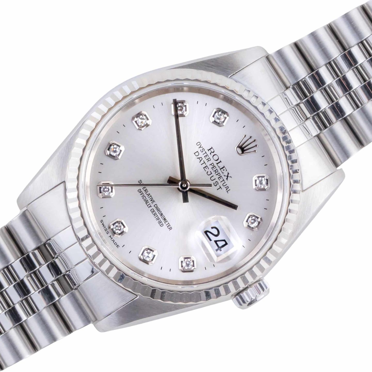 Rolex Datejust 36 16234 (2004) - Silver dial 36 mm Steel case (1/8)