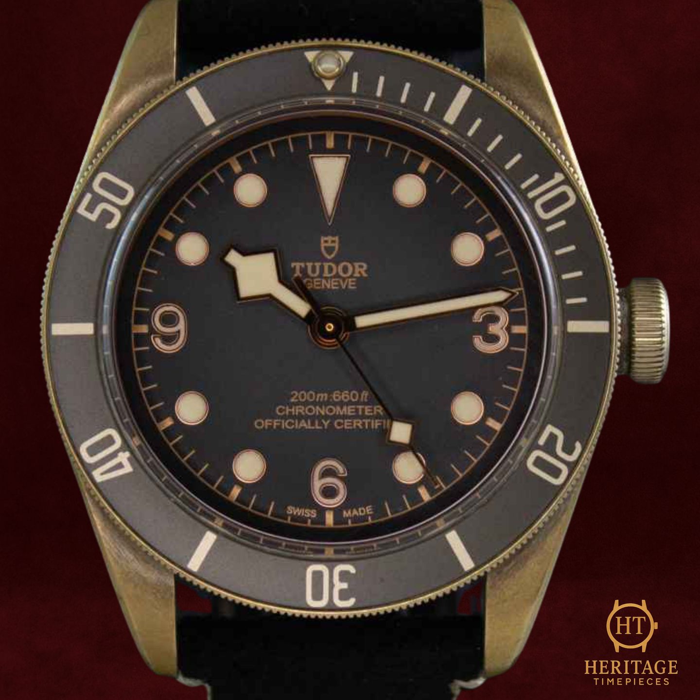 Tudor Black Bay Bronze 79250BA (2020) - Grijs wijzerplaat 43mm Brons (1/7)