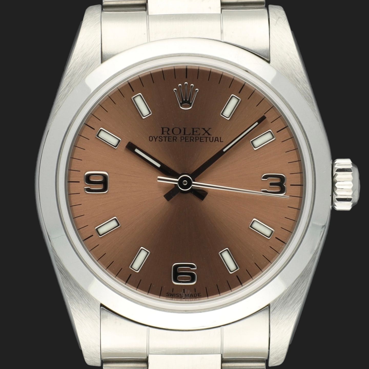 Rolex Oyster Perpetual 31 77080 (2000) - Roze wijzerplaat 31mm Staal (2/8)