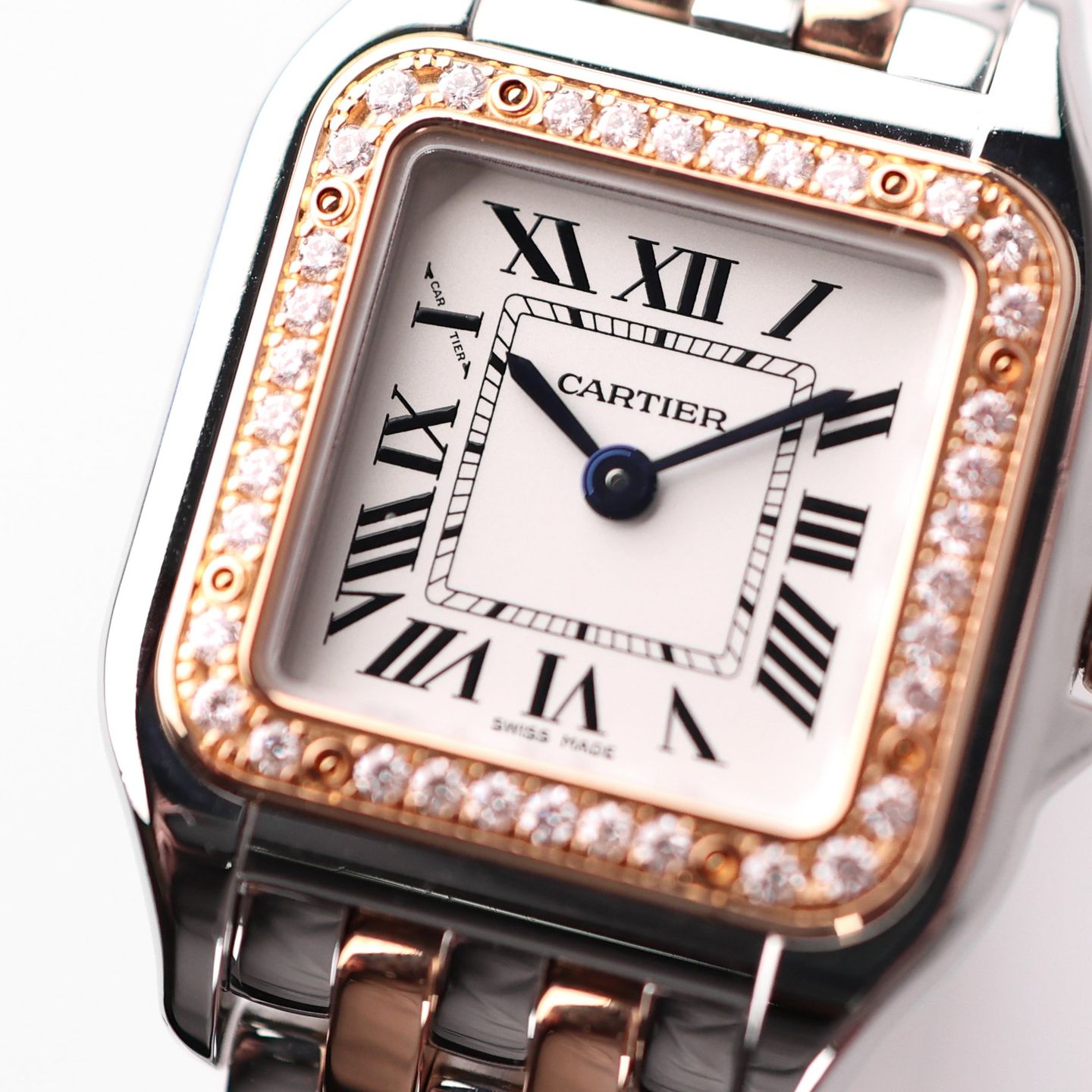Cartier Panthère W3PN0006 (2022) - White dial 30 mm Gold/Steel case (2/3)