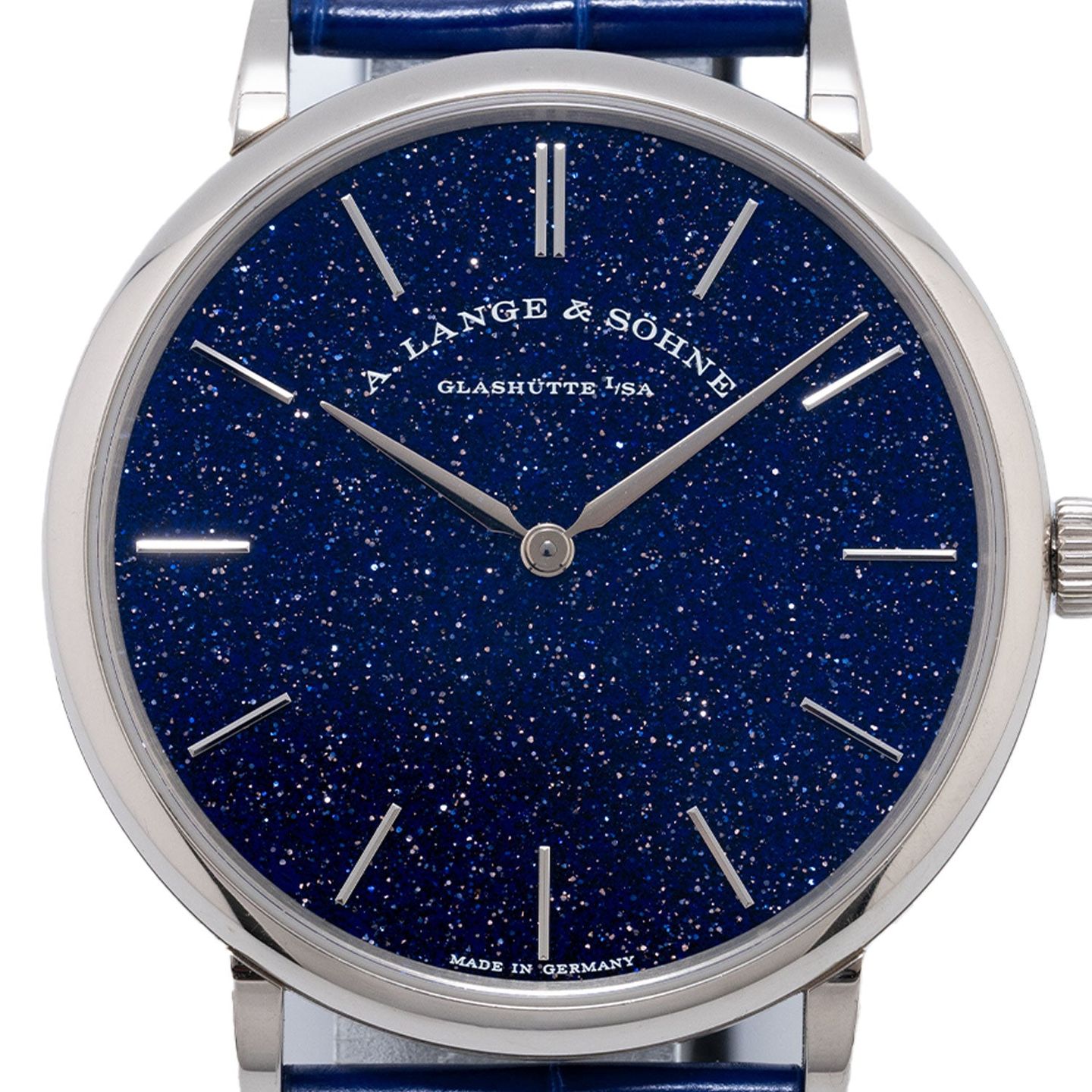 A. Lange & Söhne Saxonia 205.086 (2019) - Blauw wijzerplaat 37mm Witgoud (2/7)