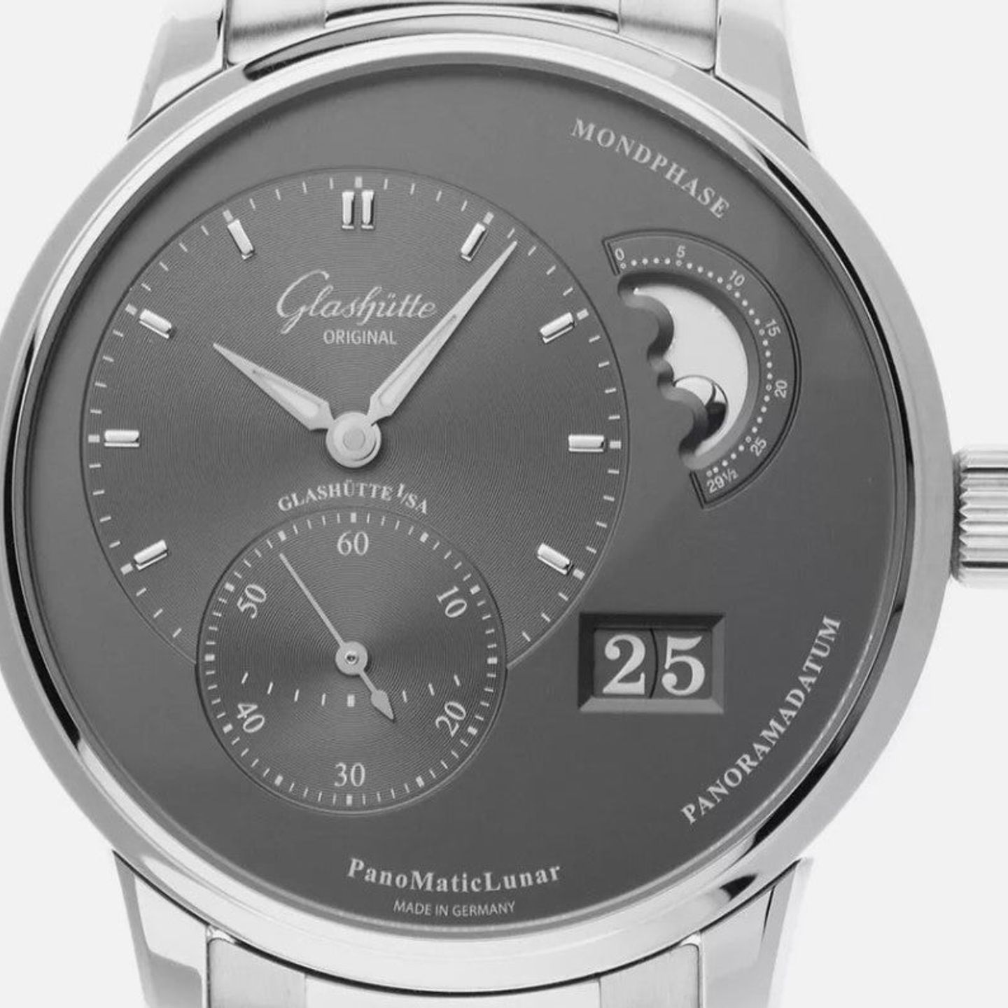 Glashütte Original PanoMaticLunar 1-90-02-43-32-71 (2025) - Grey dial 40 mm Steel case (1/1)
