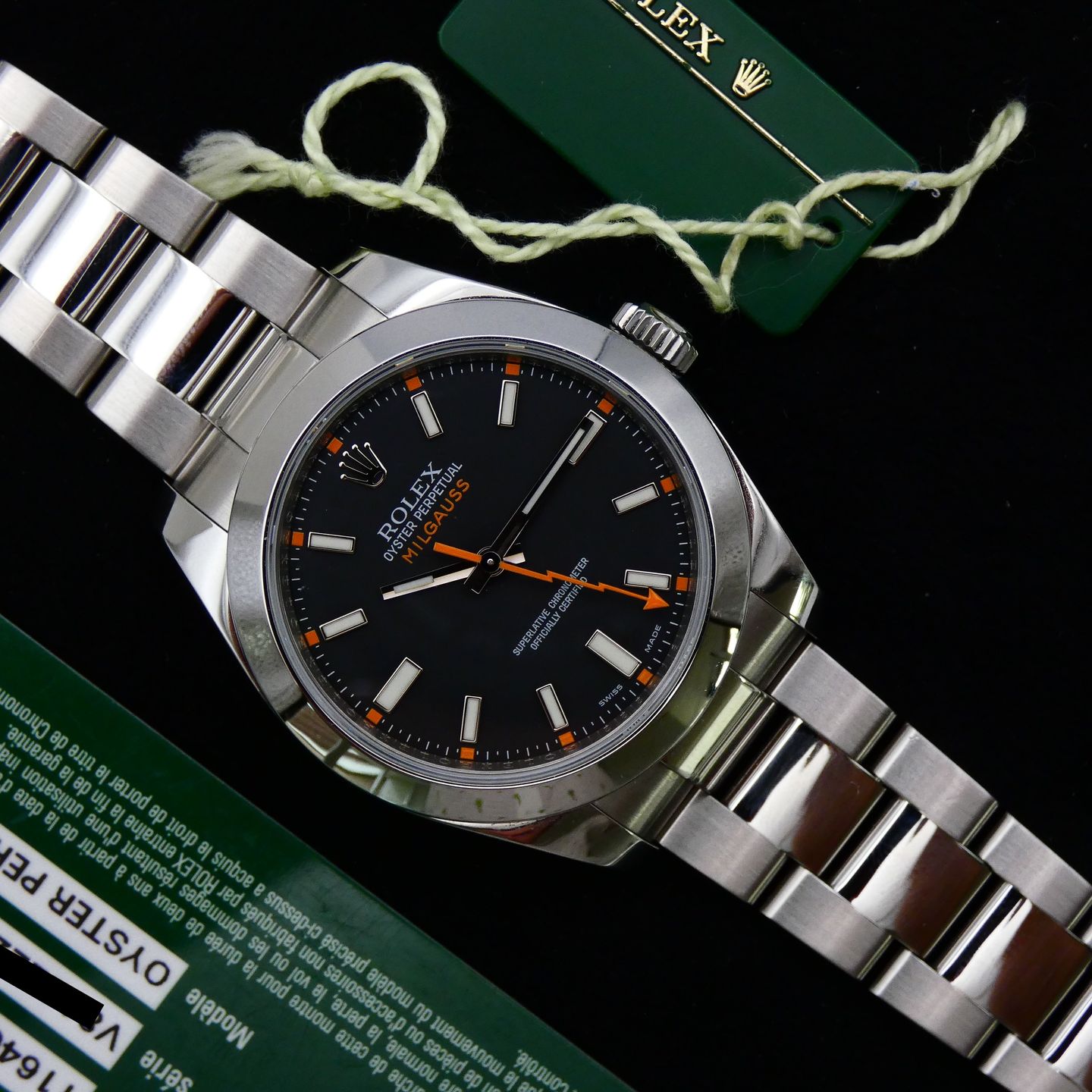 Rolex Milgauss 116400GV (2011) - Zwart wijzerplaat 40mm Staal (2/2)