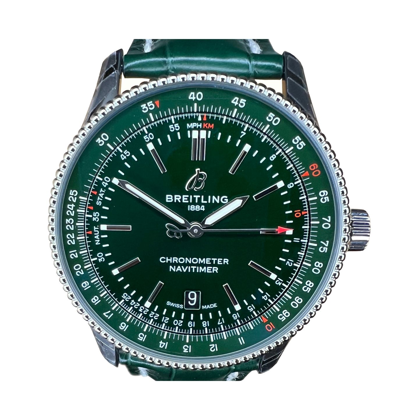 Breitling Navitimer A17326361L1P2 (2024) - Groen wijzerplaat 41mm Staal (1/8)