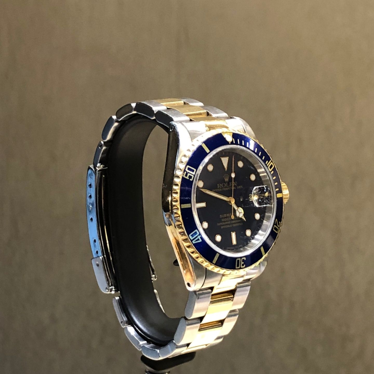 Rolex Submariner Date 16613 (1998) - Blue dial 40 mm Gold/Steel case (8/8)