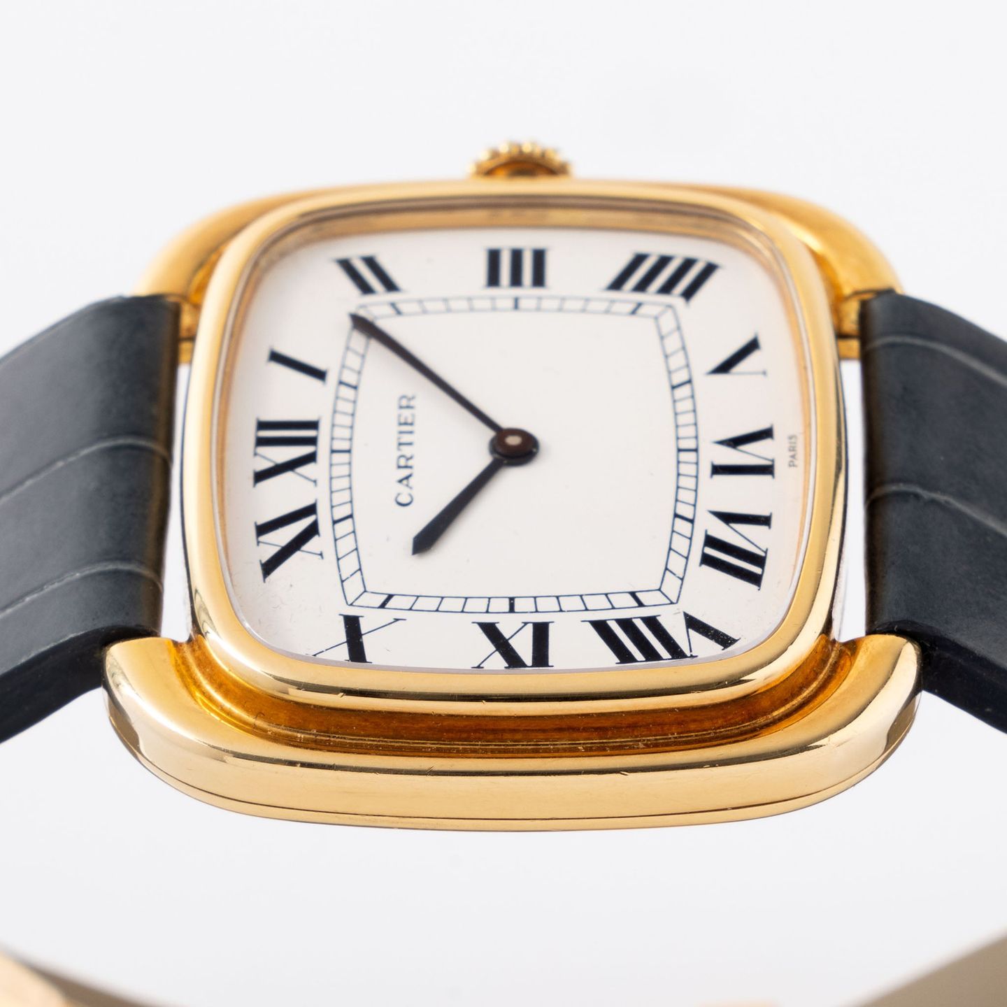 Cartier Vintage 9705 (1970) - Wit wijzerplaat 35mm Geelgoud (6/8)