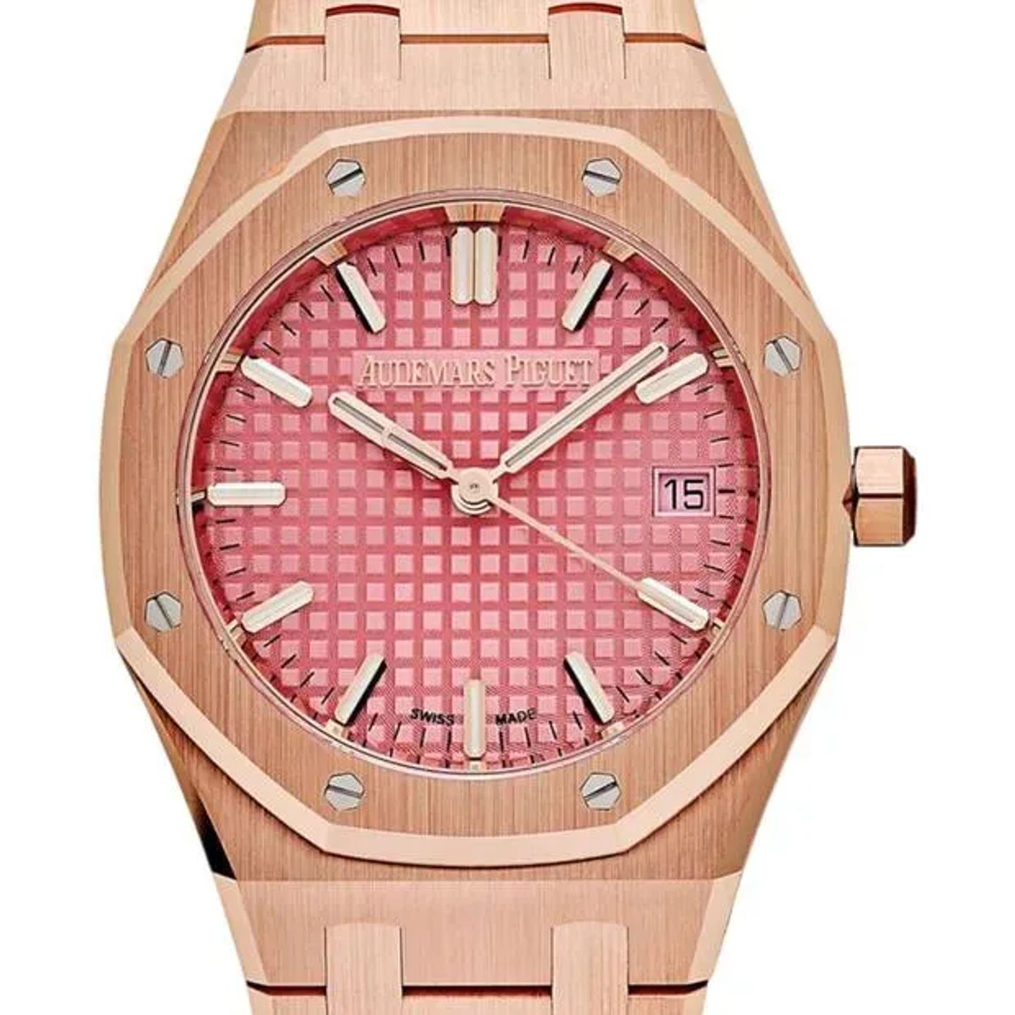 Audemars Piguet Royal Oak Selfwinding 77450OR.OO.1361OR.01 (2025) - Roze wijzerplaat 34mm Roségoud (2/6)