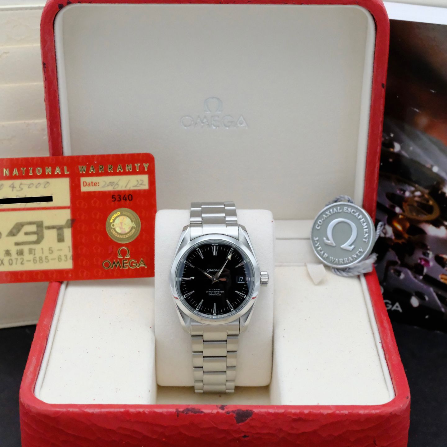 Omega Seamaster Aqua Terra 2504.50.00 (2006) - Zwart wijzerplaat 36mm Staal (3/8)