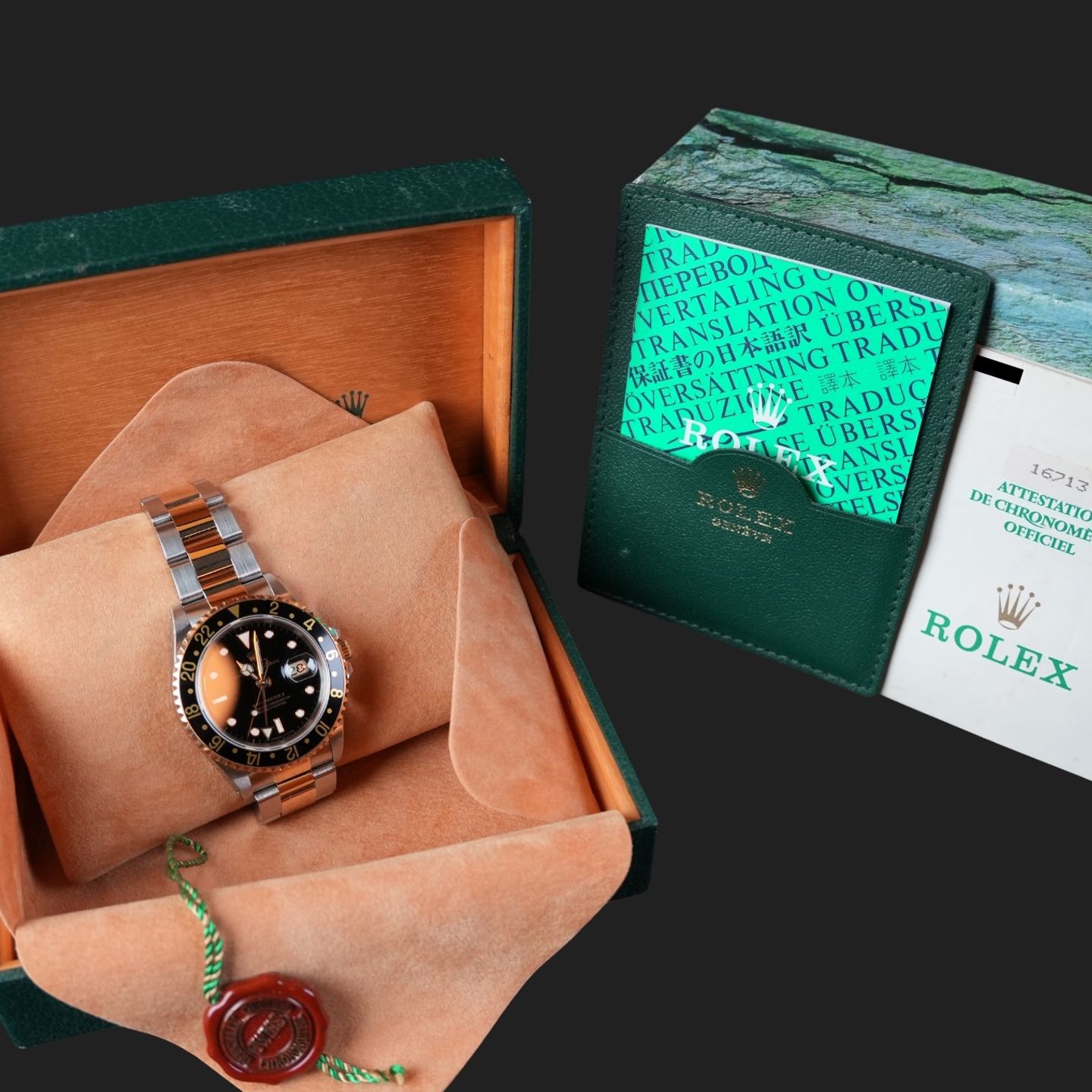 Rolex GMT-Master II 16713 (1992) - 40 mm Gold/Steel case (8/8)