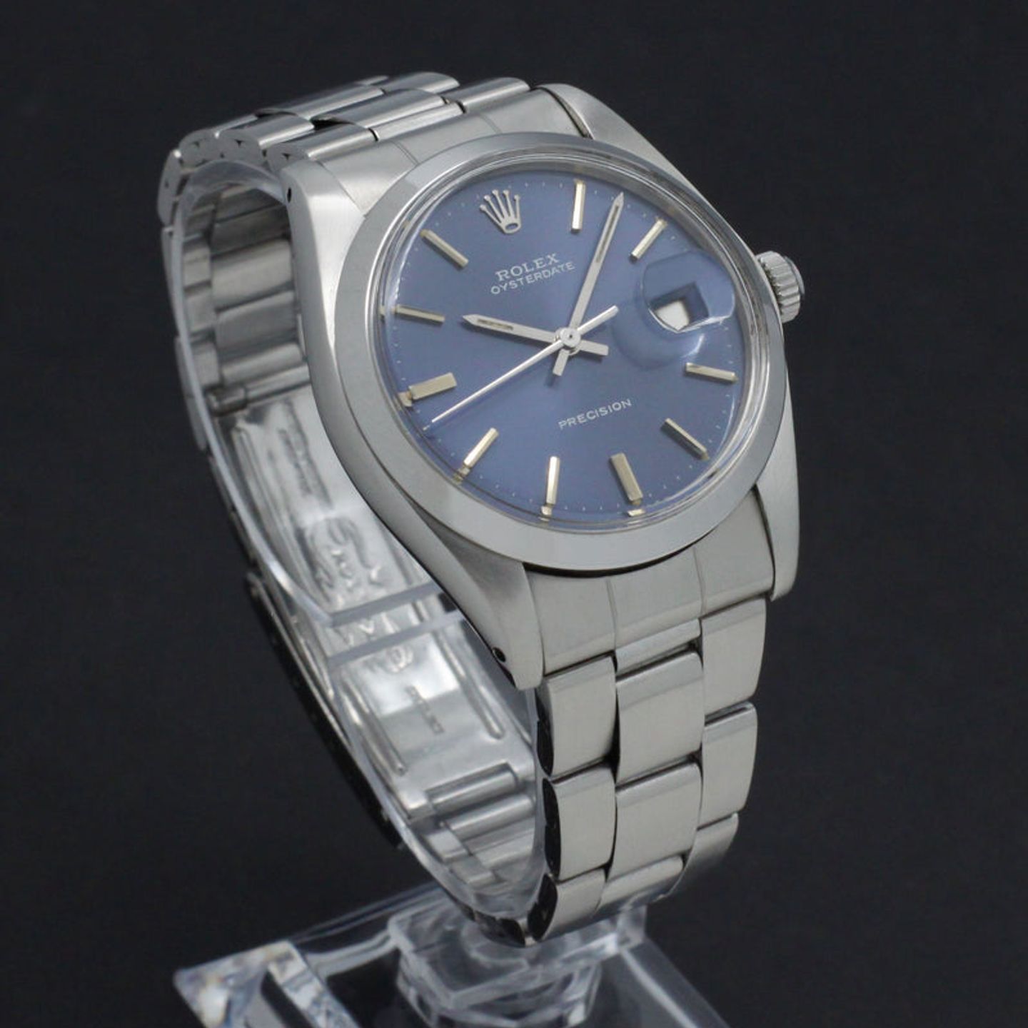 Rolex Oyster Precision 6694 (1974) - Blue dial 34 mm Steel case (3/7)